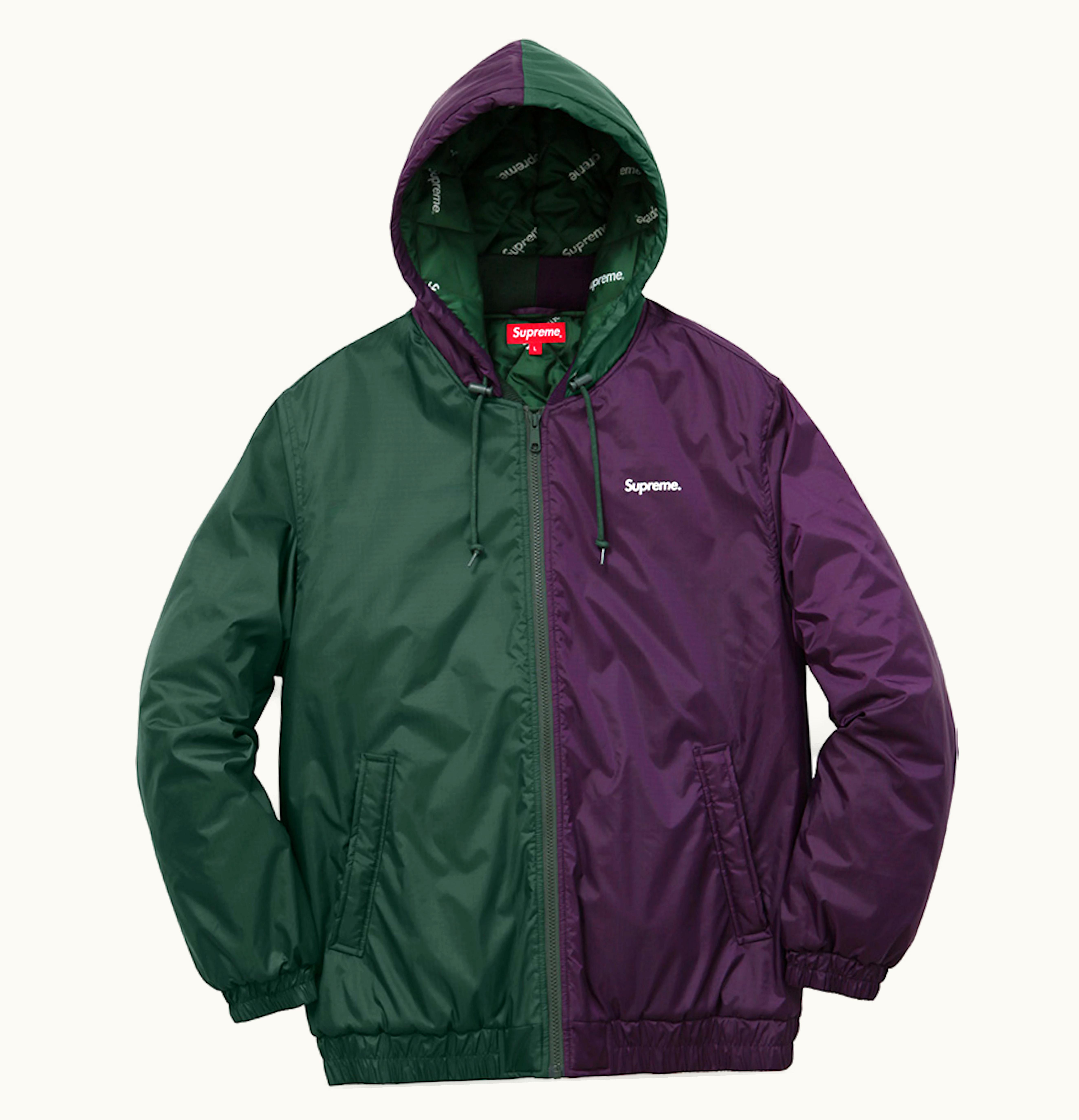 Supreme Supreme 2 Tone Hooded Sideline Jacket Dark Green