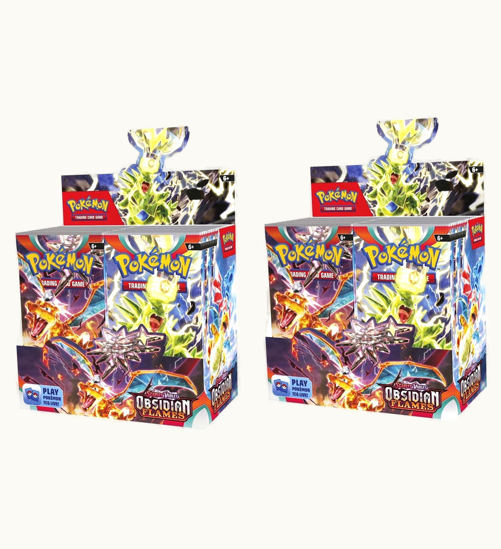 Pokemon TCG Scarlet Violet Obsidian Flames Booster Box 2x Lot