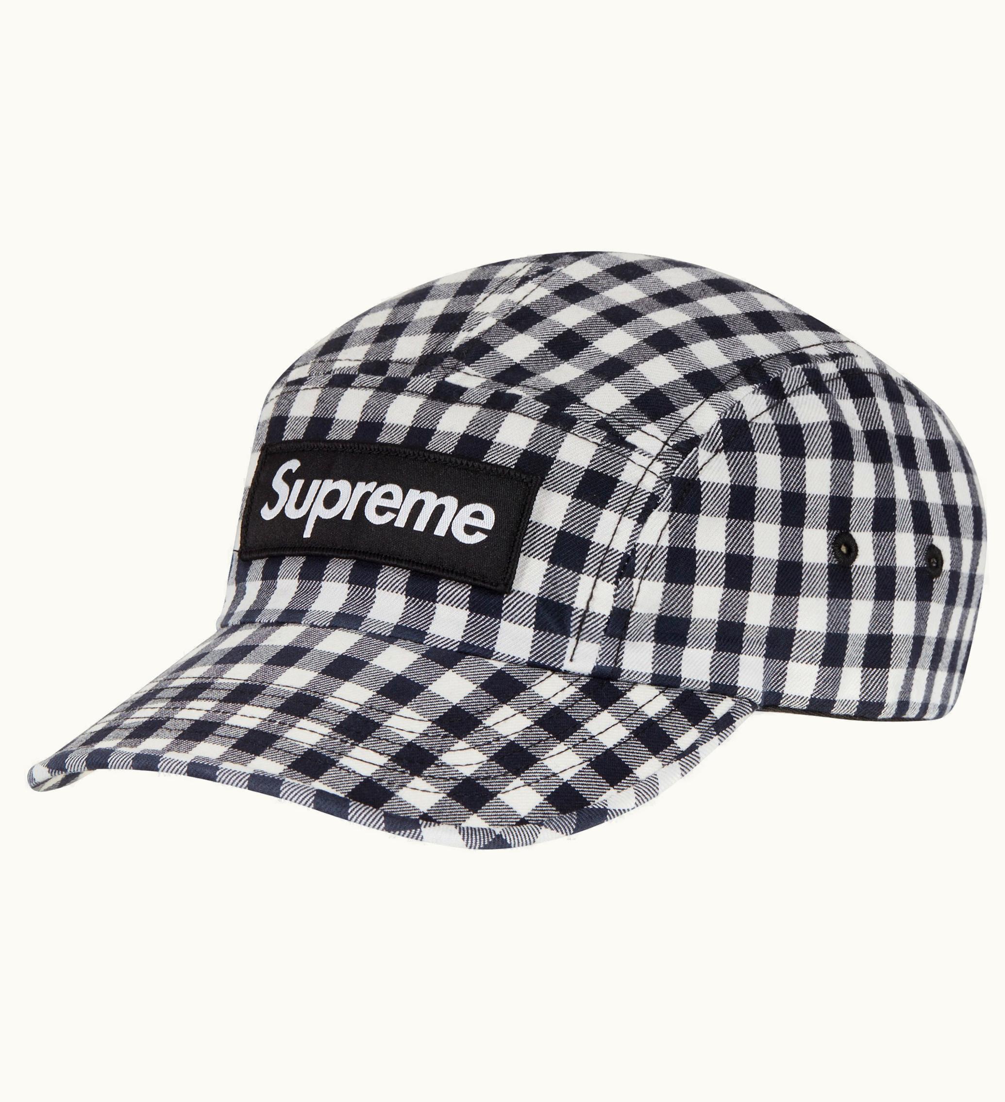 Supreme Supreme Gingham Camp Cap Black