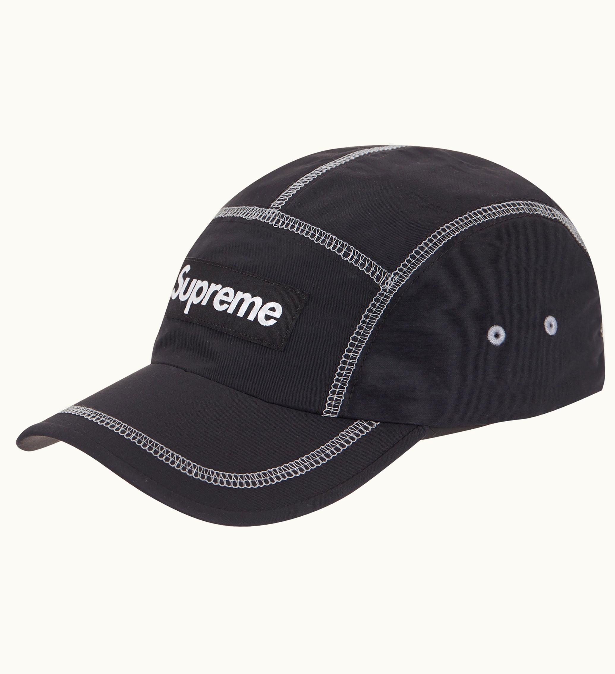 Supreme Supreme Reflective Stitch Camp Cap Black