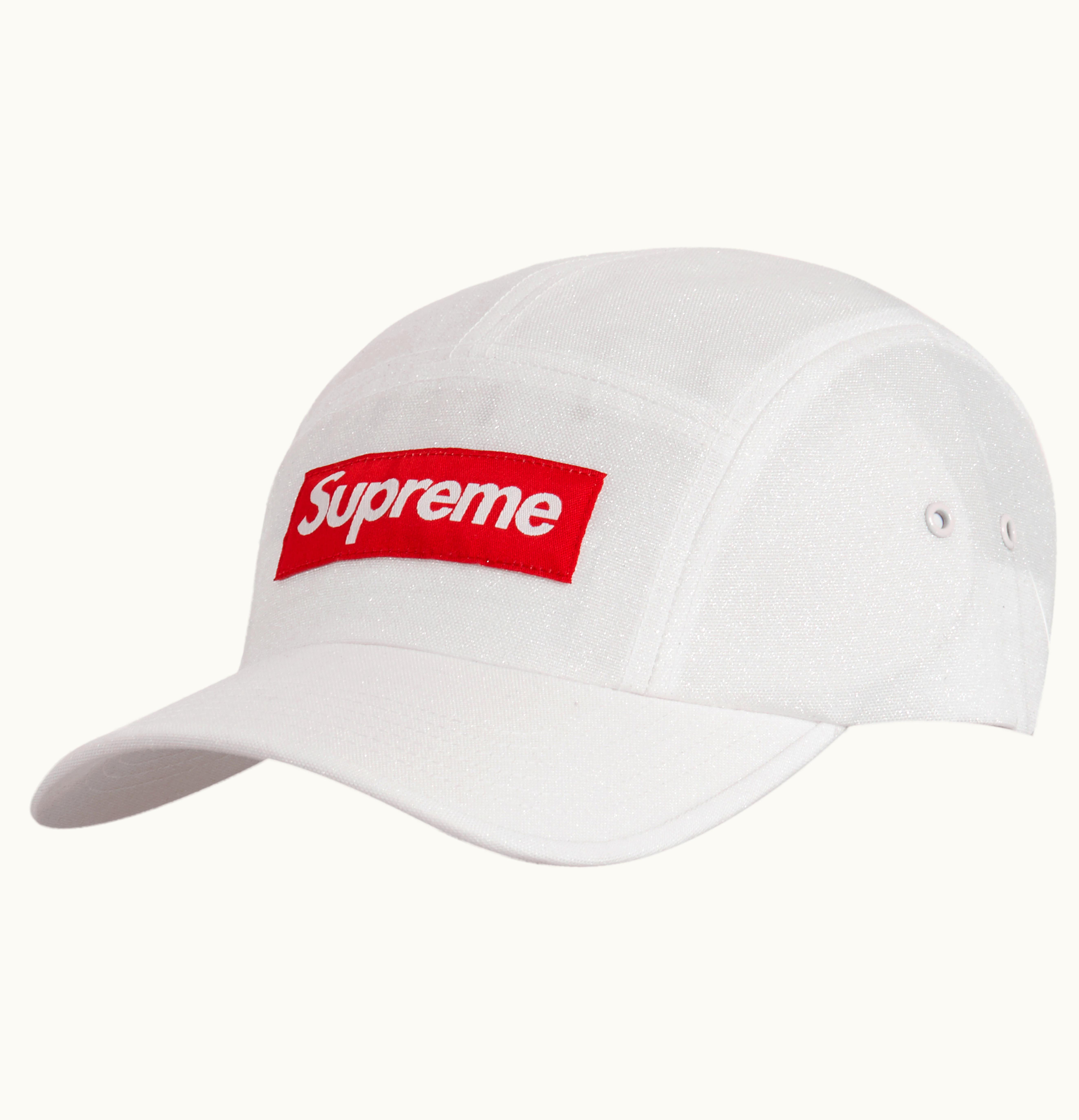 Supreme Supreme Glitter Cordura Camp Cap White