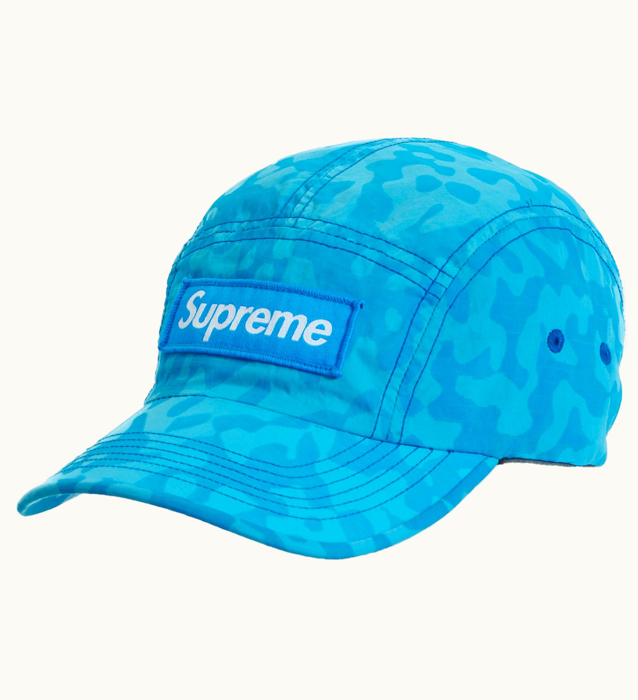 Supreme Supreme Overdyed Camo Nylon Camp Cap Blue