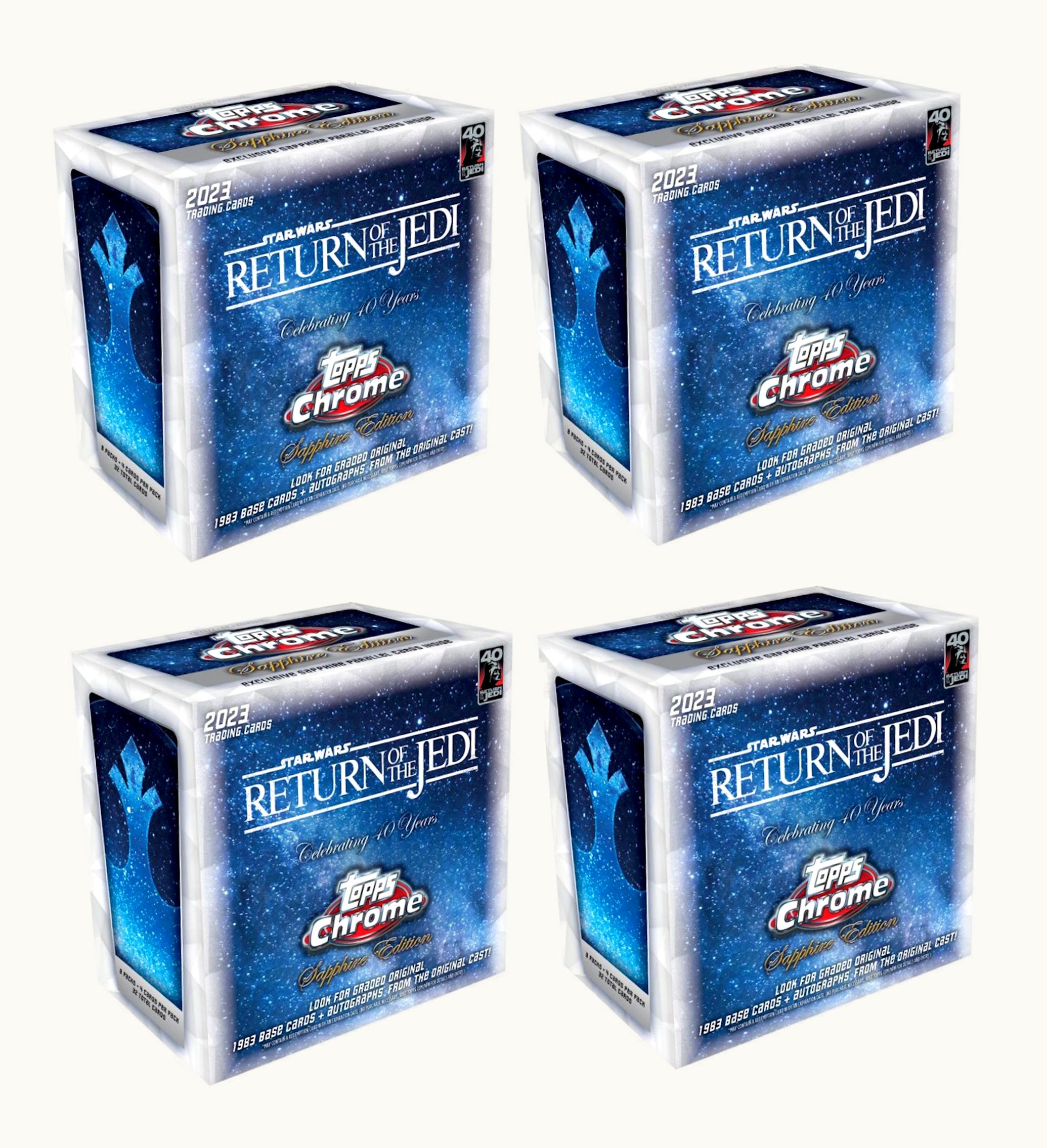 2023 Topps Chrome Star Wars Sapphire Return Of The Jedi 40th Anniversary Box 4x Lot