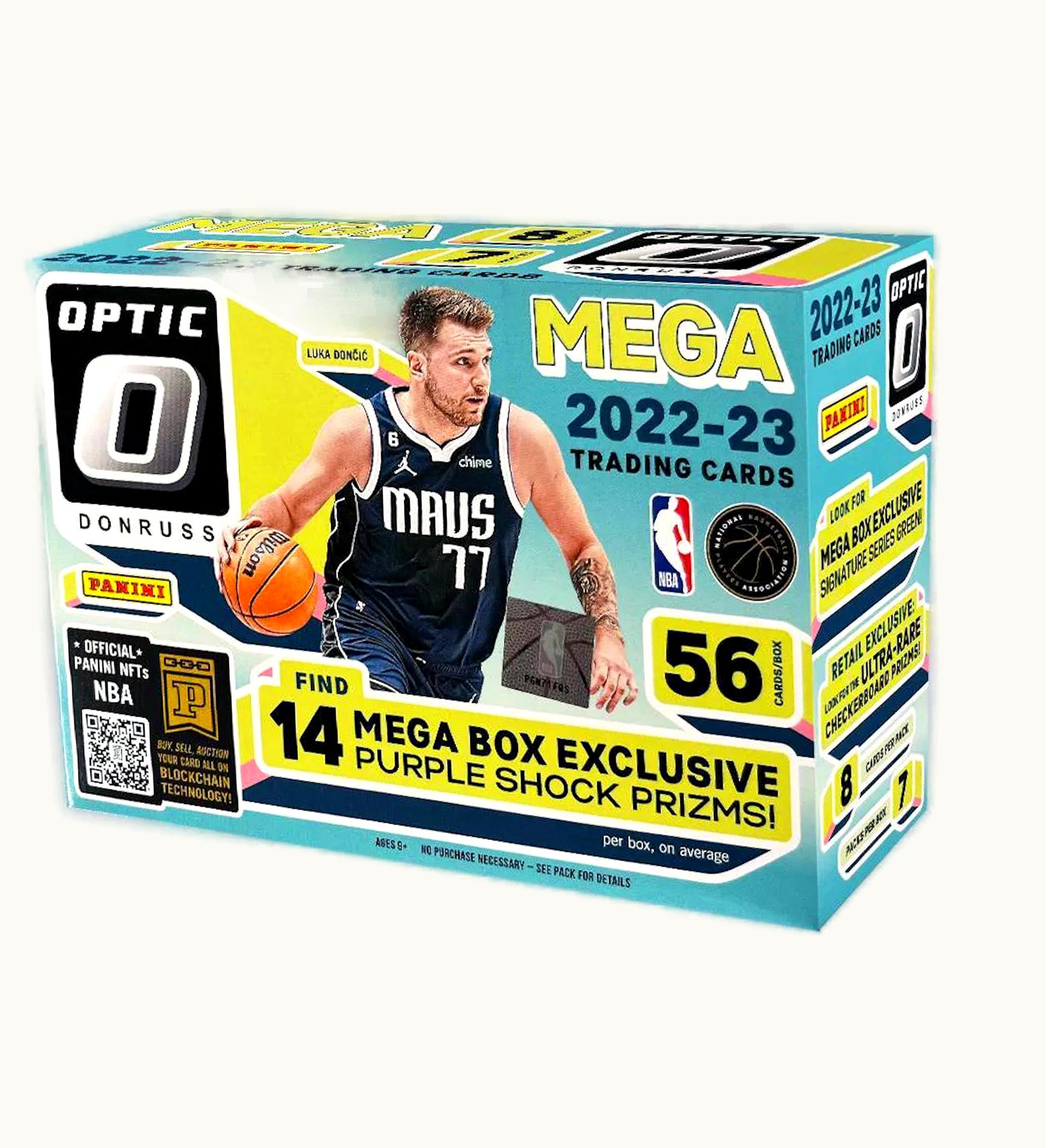 Panini 2022 23 Panini Donruss Optic Basketball Mega Box Purple Shock Prizms
