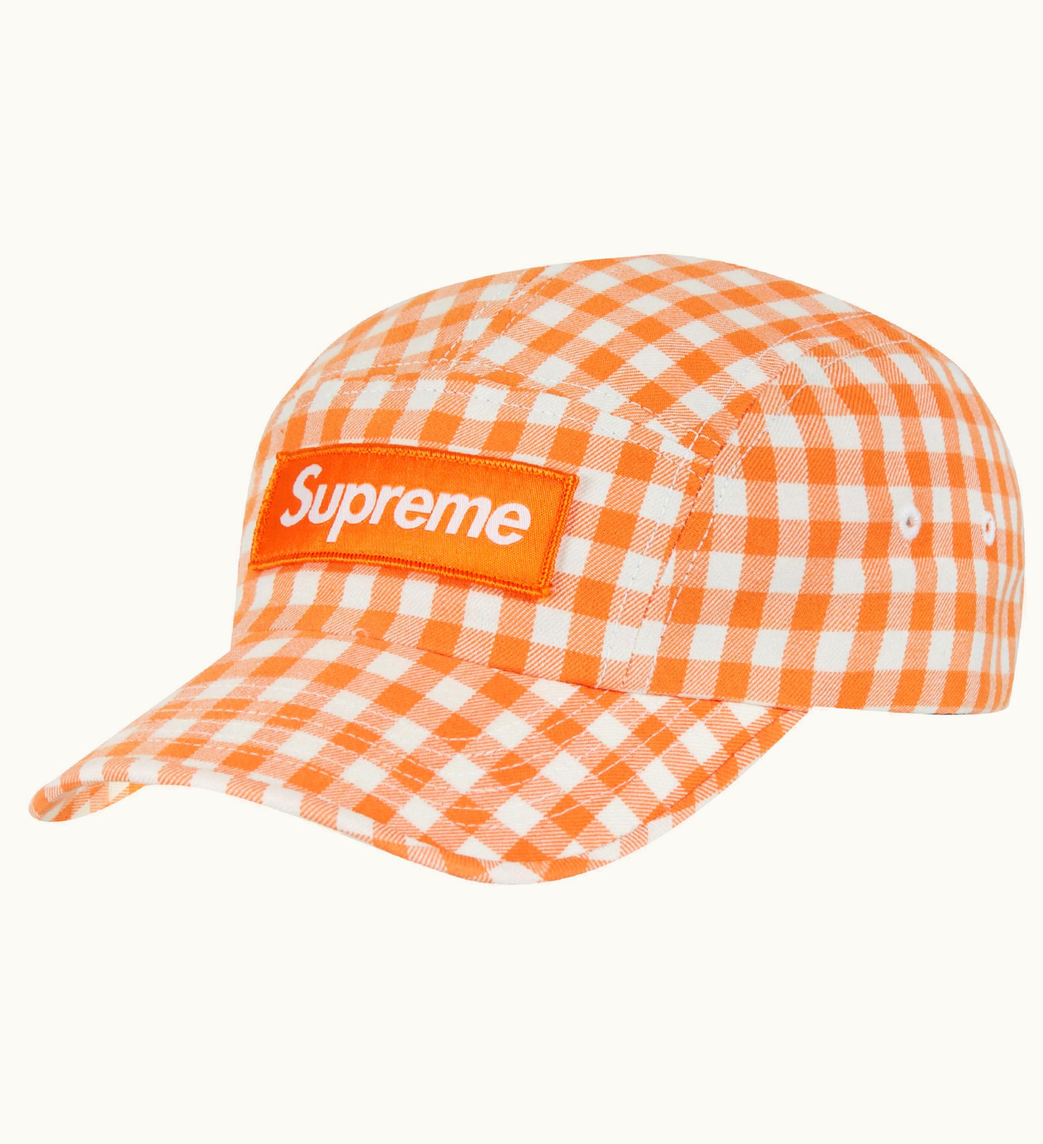 Supreme Supreme Gingham Camp Cap Orange