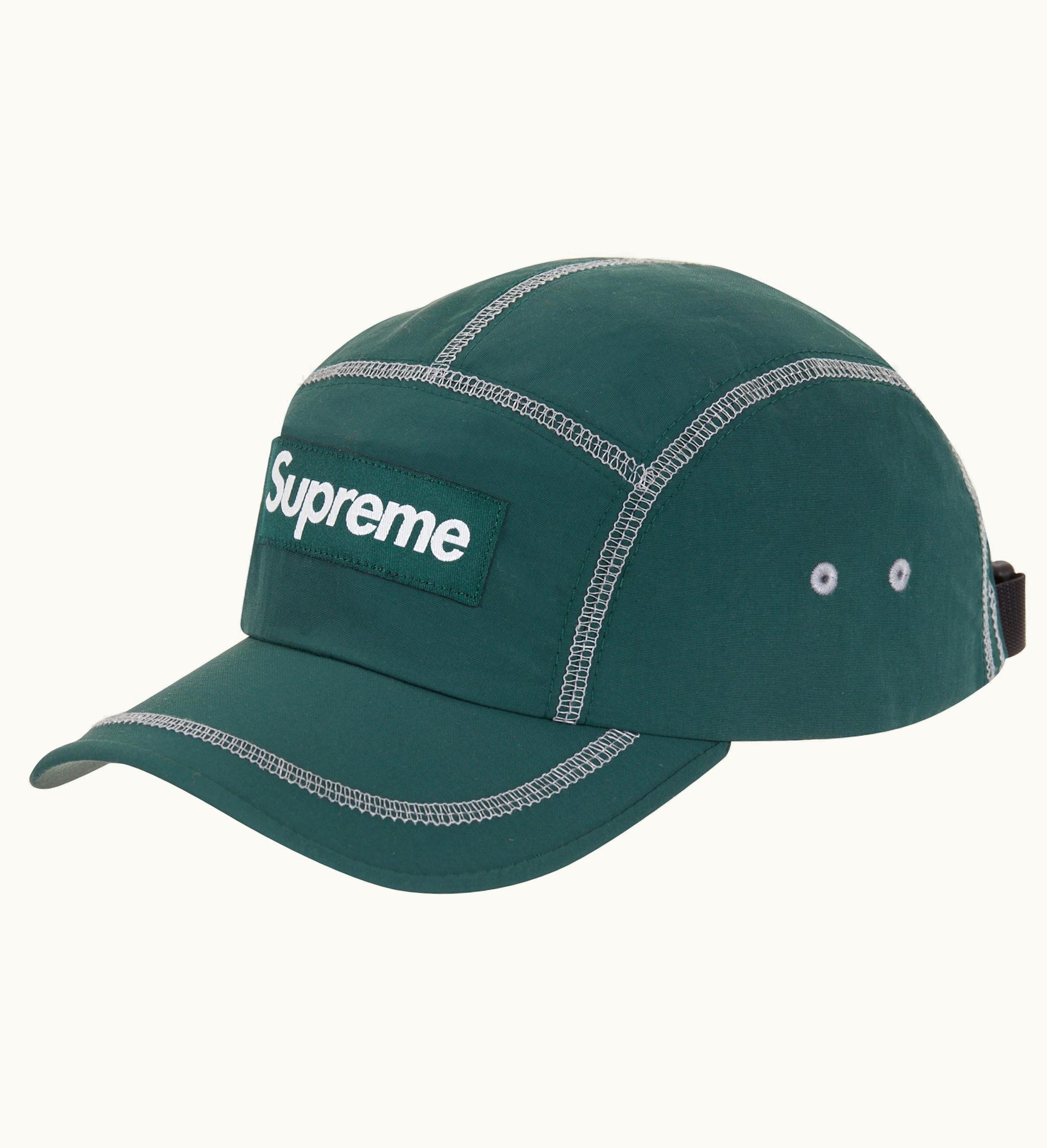 Supreme Supreme Reflective Stitch Camp Cap Dark Green