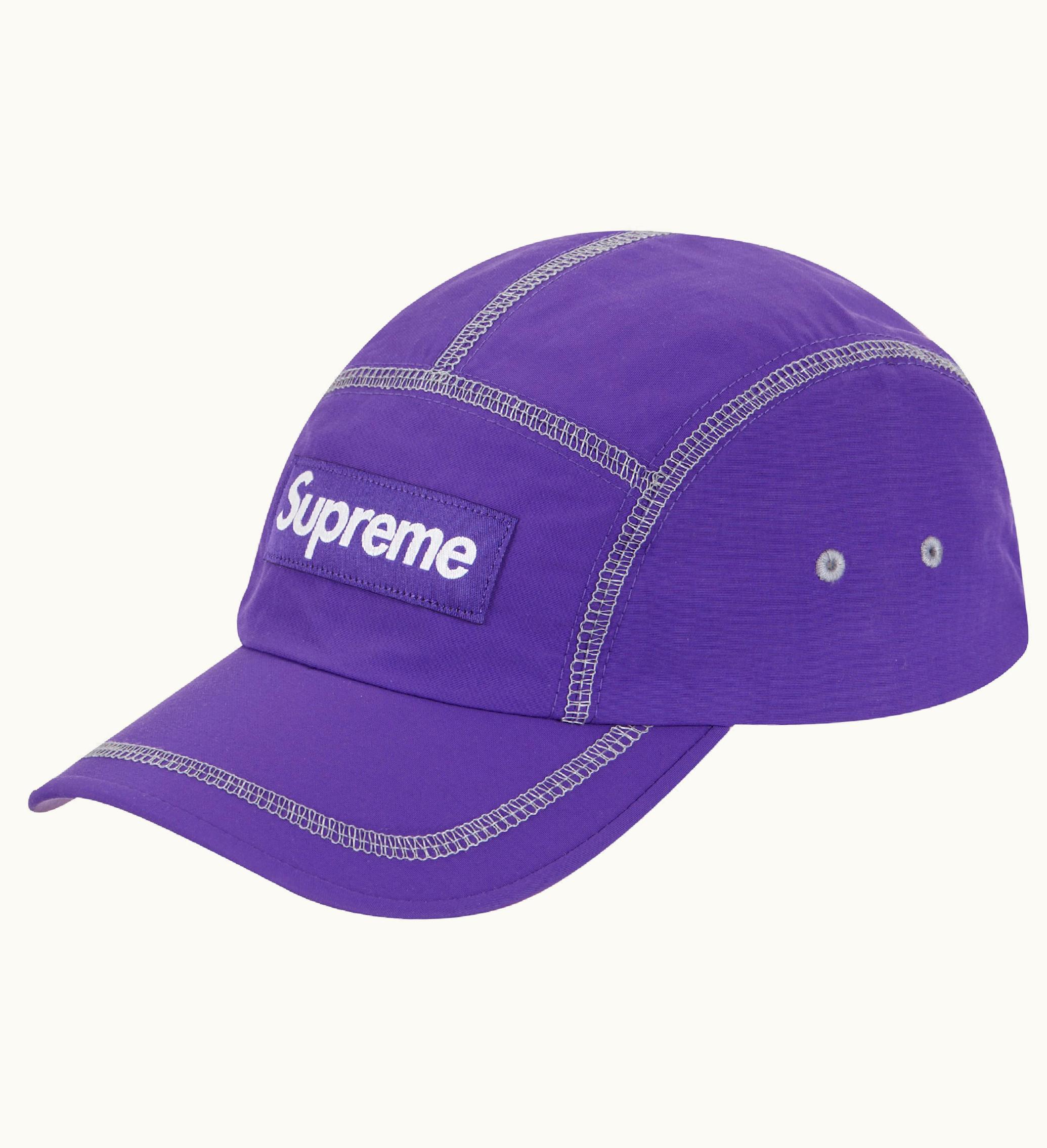 Supreme Supreme Reflective Stitch Camp Cap Purple