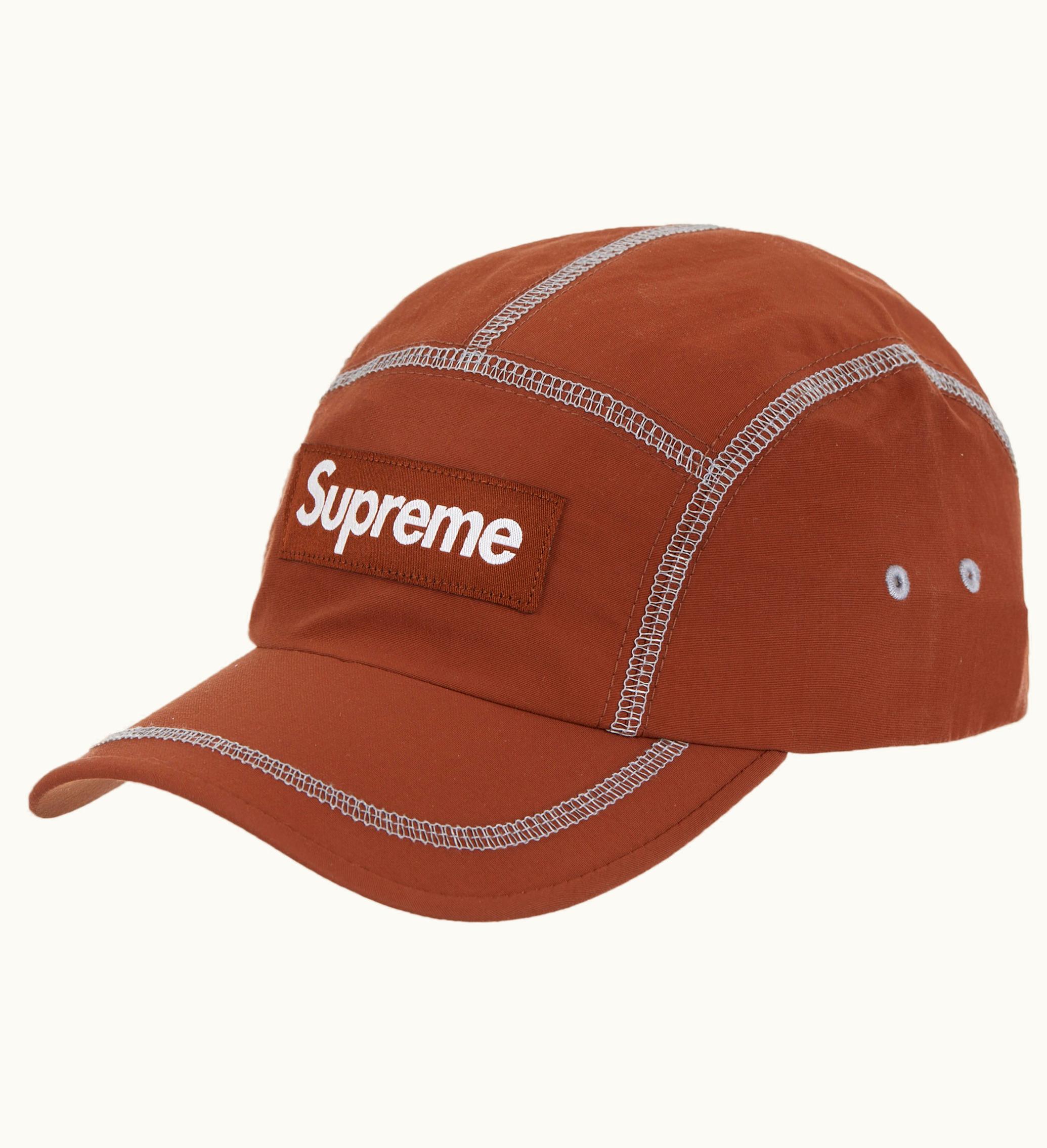 Supreme Supreme Reflective Stitch Camp Cap Brown