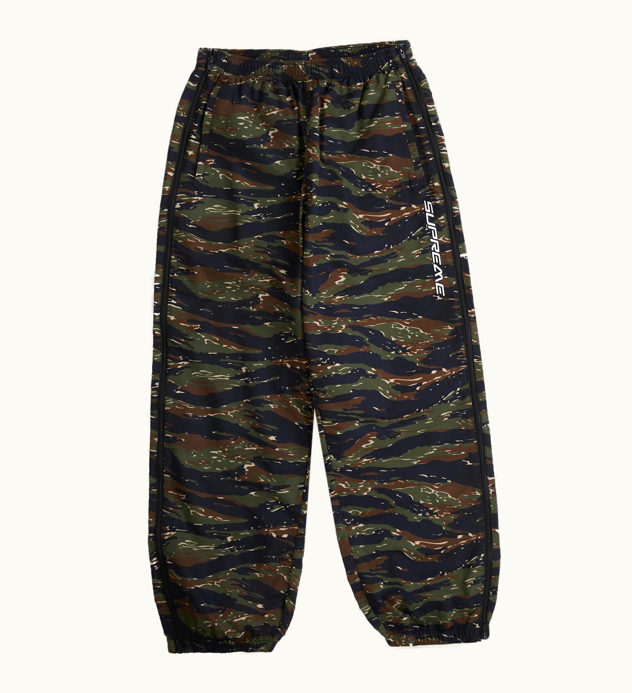 Supreme Supreme Full Zip Baggy Warm Up Pant Tiger Camo