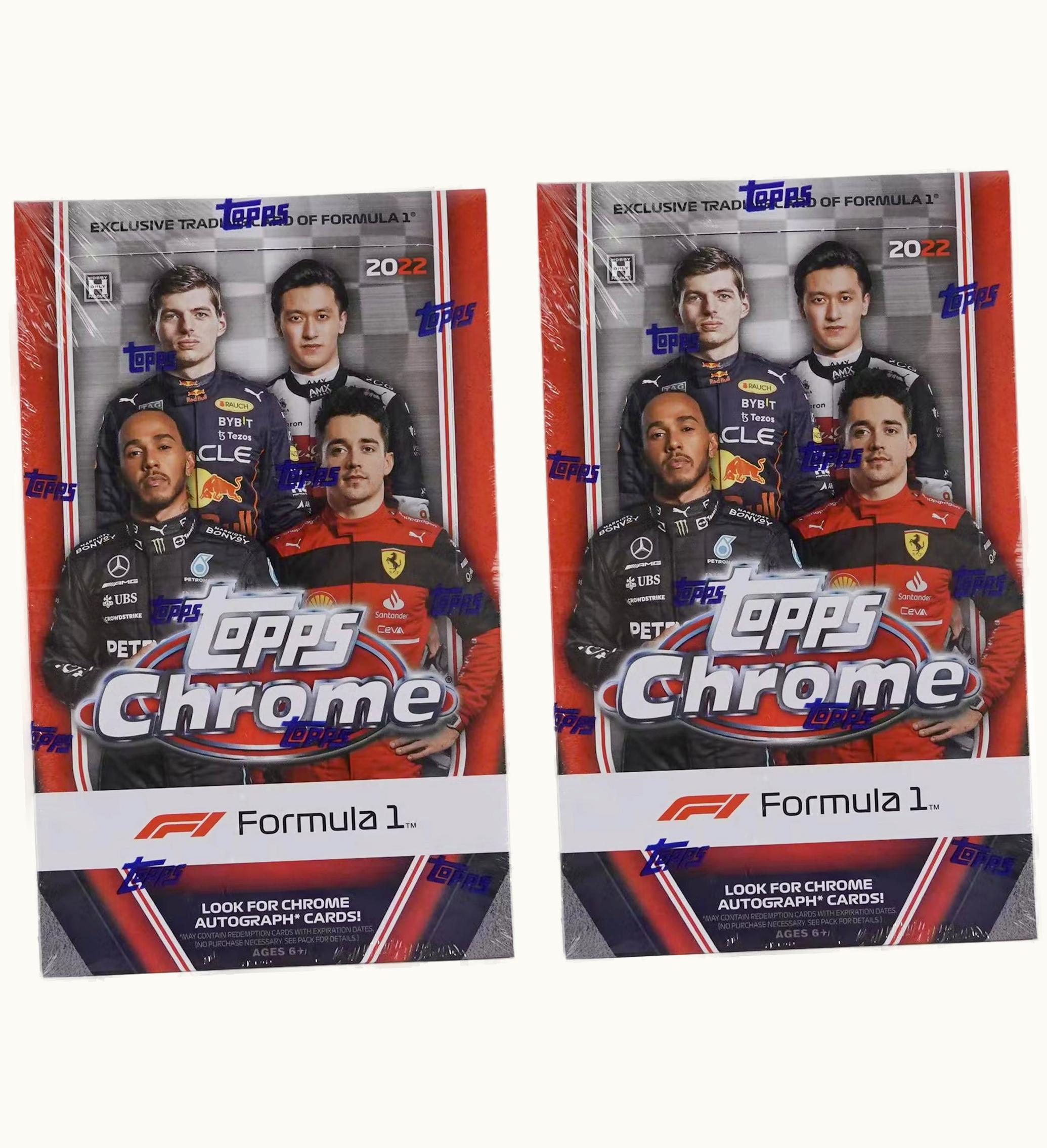 2022 Topps Chrome Formula 1 Racing Hobby Box 2x Lot