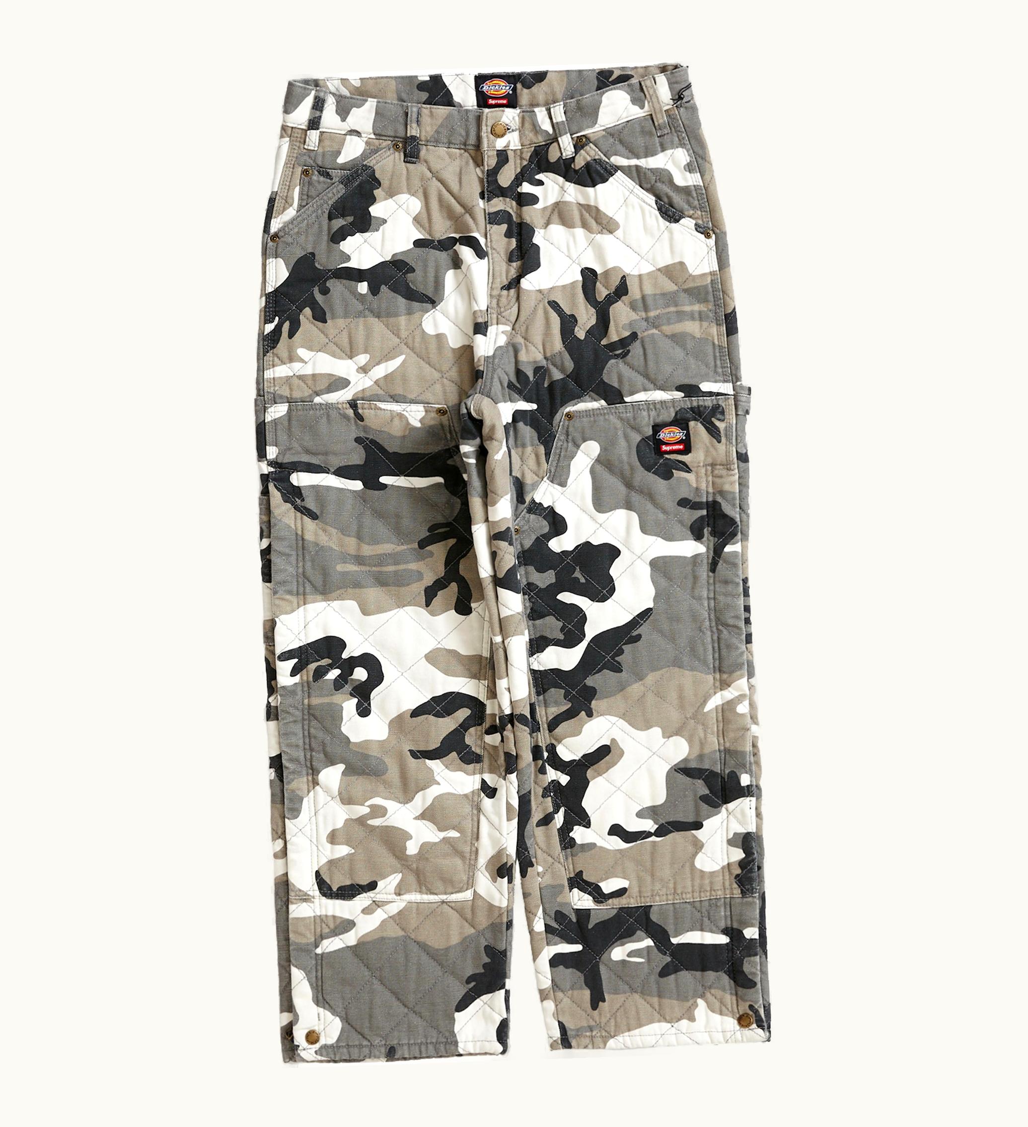 Supreme Dickies Quilted Double Knee Painter Pant Grey Camo