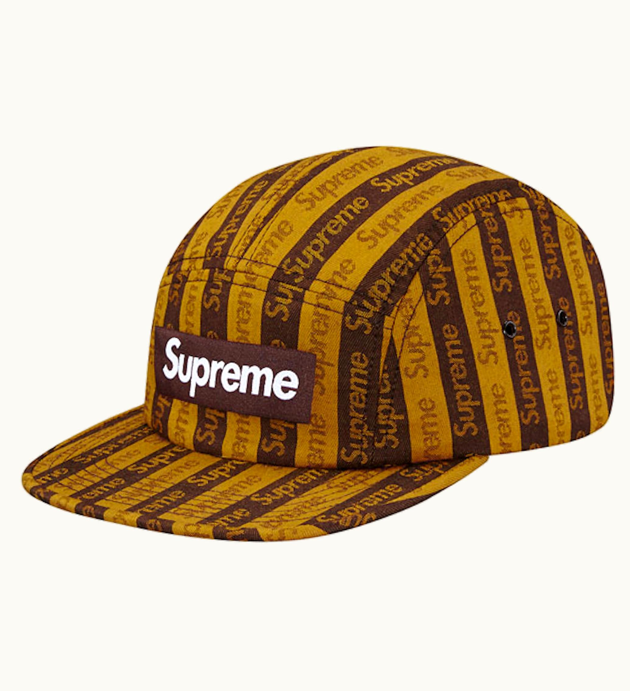 Supreme Supreme Jacquard All Over Camp Cap Brown