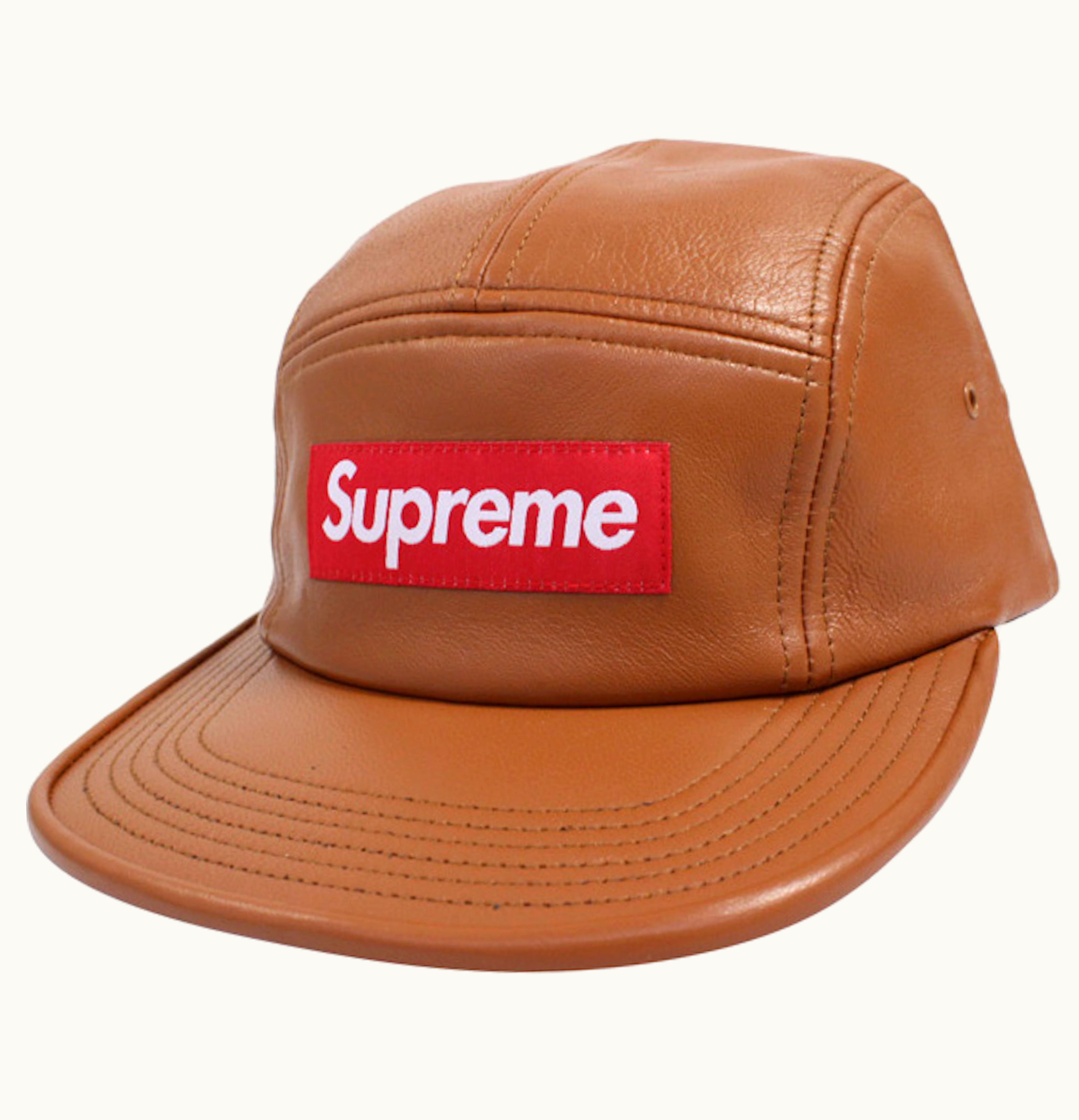 Supreme Supreme Leather Camp Cap Light Brown