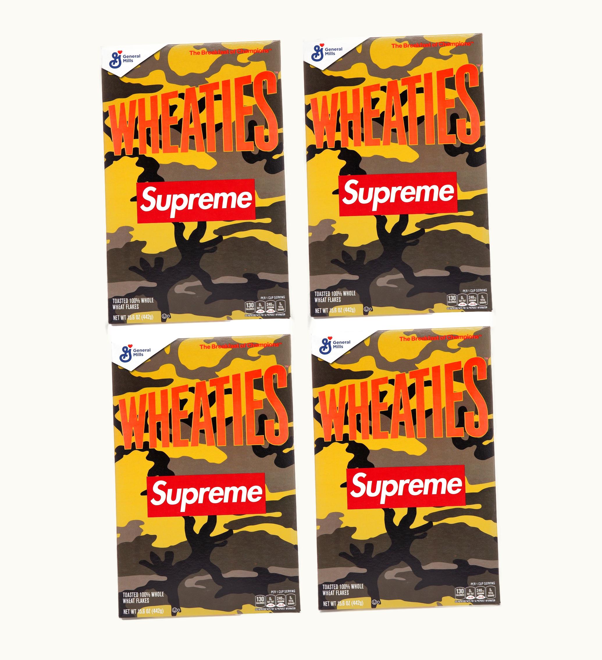 Supreme Supreme Wheaties Cereal Box Orange Camo 4x Lot Not Fit For Human Consumption