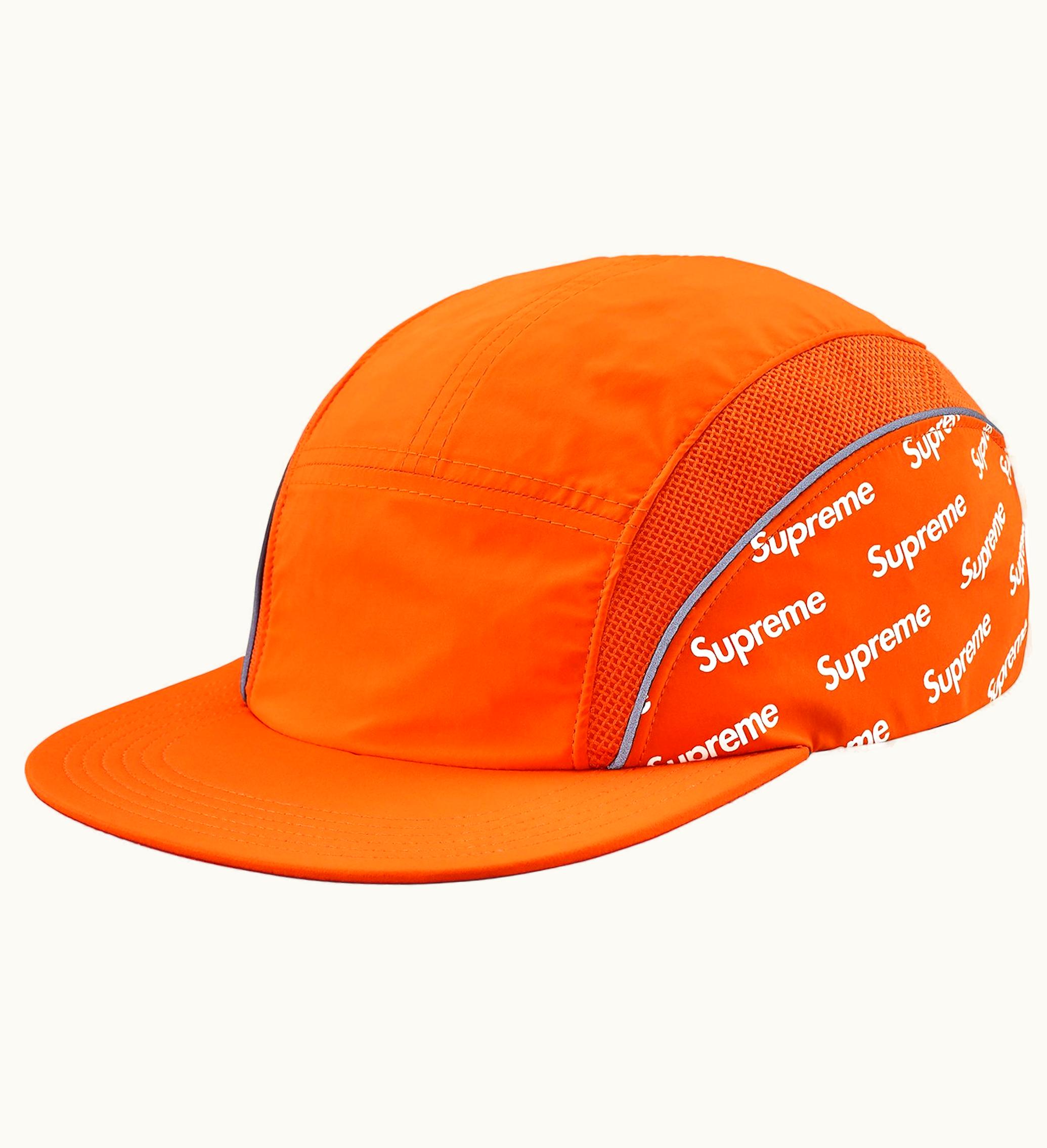 Supreme Supreme Diagonal Logo Side Panel Camp Cap Orange