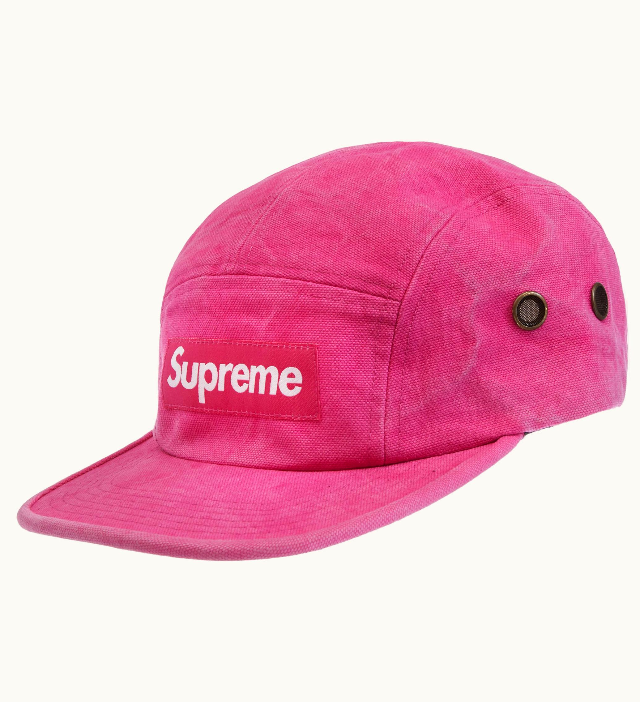 Supreme Supreme Washed Canvas Camp Cap Fw19 Pink