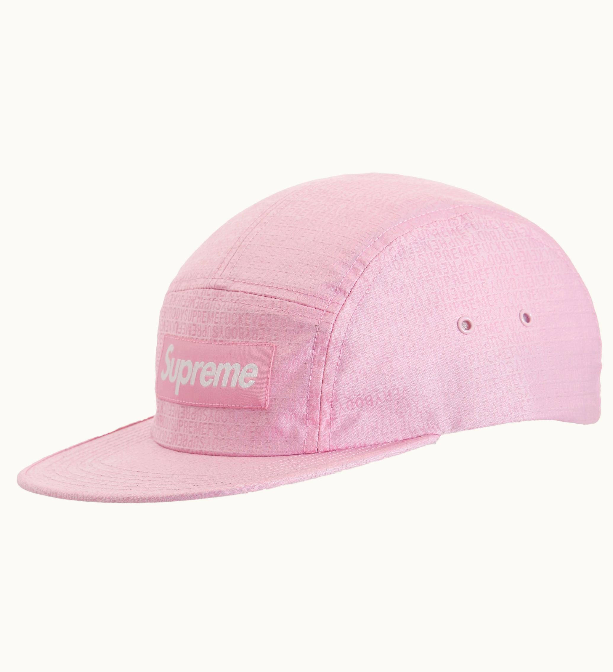 Supreme Supreme Fuck Everybody Jacquard Camp Cap Pink
