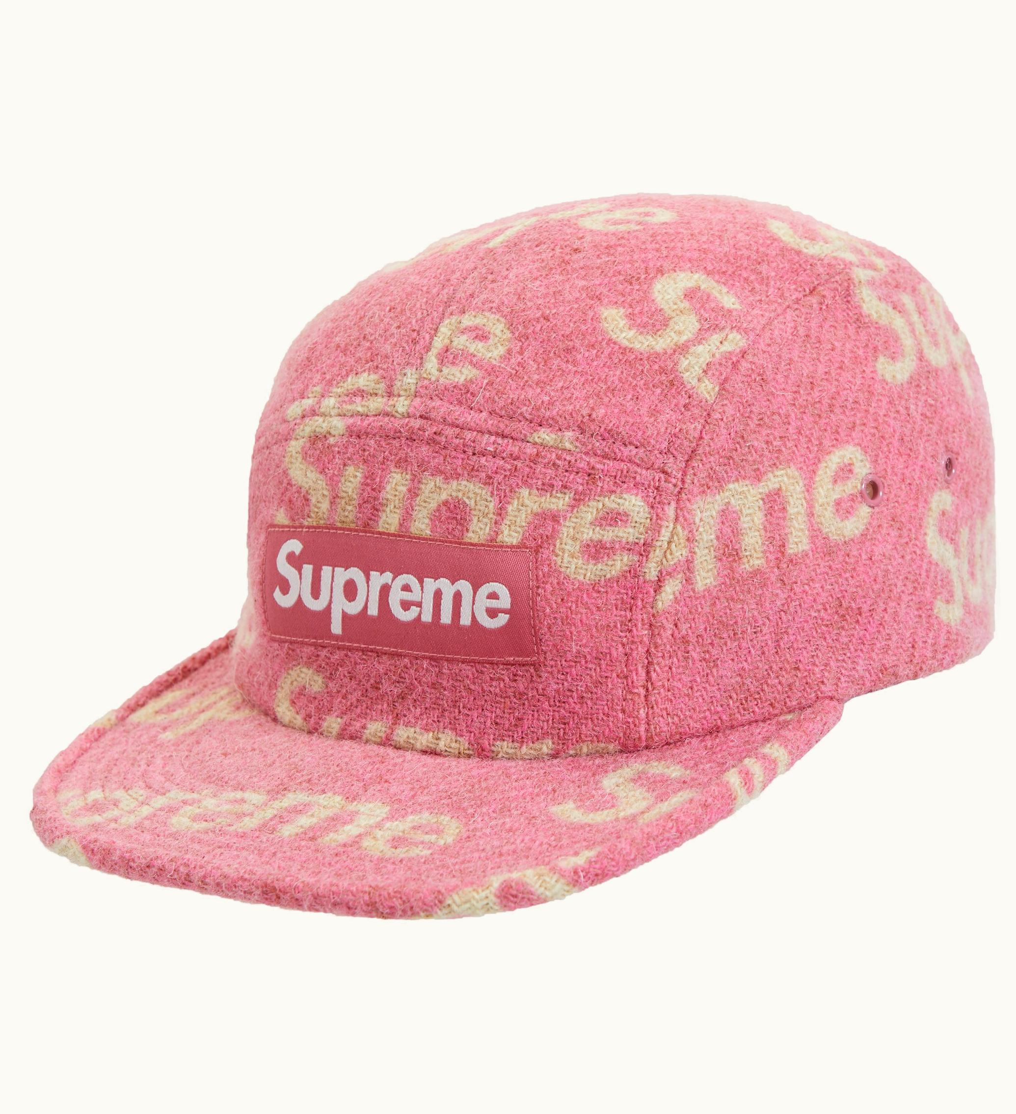 Supreme Supreme Harris Tweed Camp Cap Pink