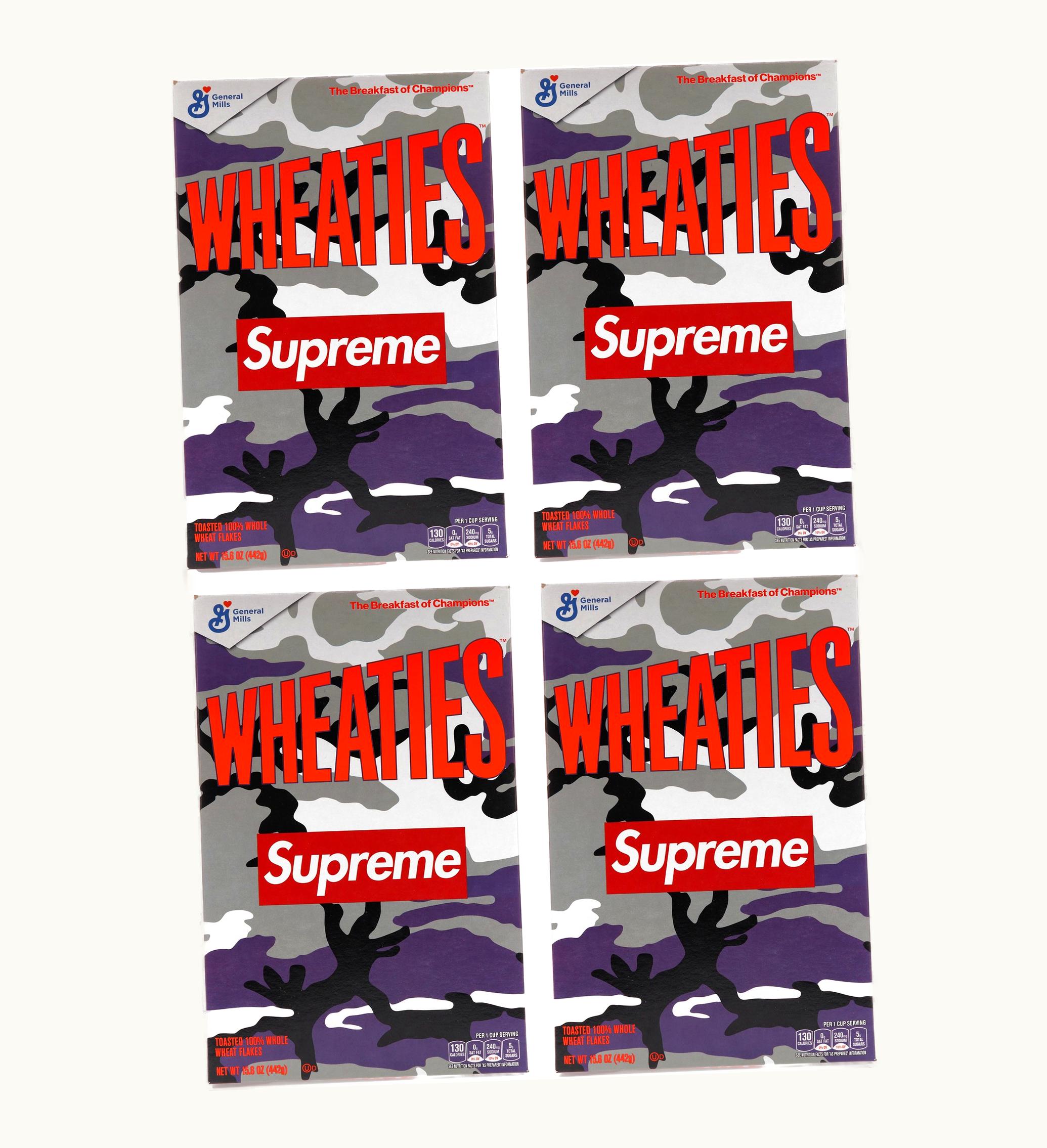 Supreme Supreme Wheaties Cereal Box Purple Camo 4x Lot Not Fit For Human Consumption