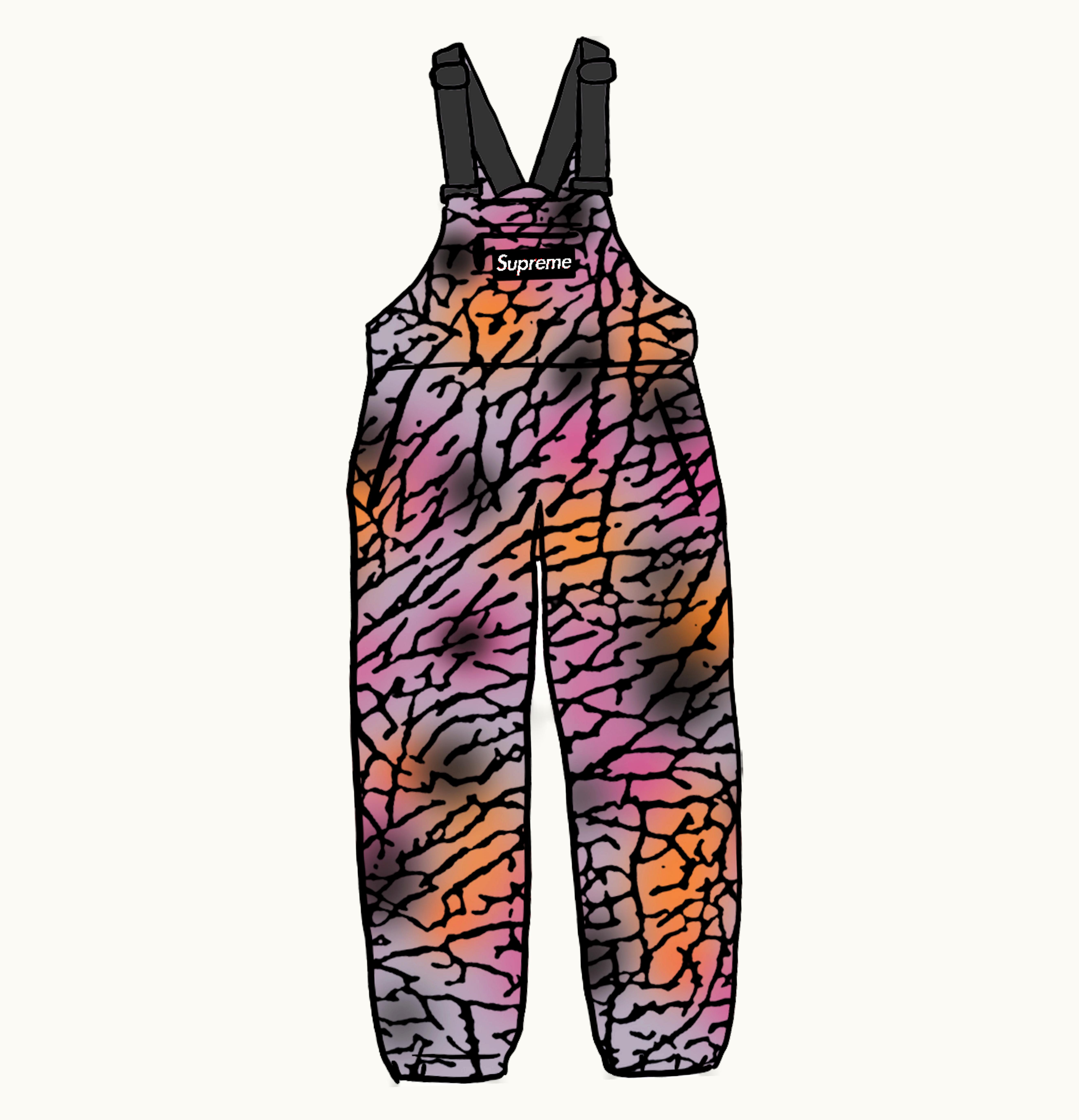 Supreme Supreme Polartec Overalls Purple Treebark Camo