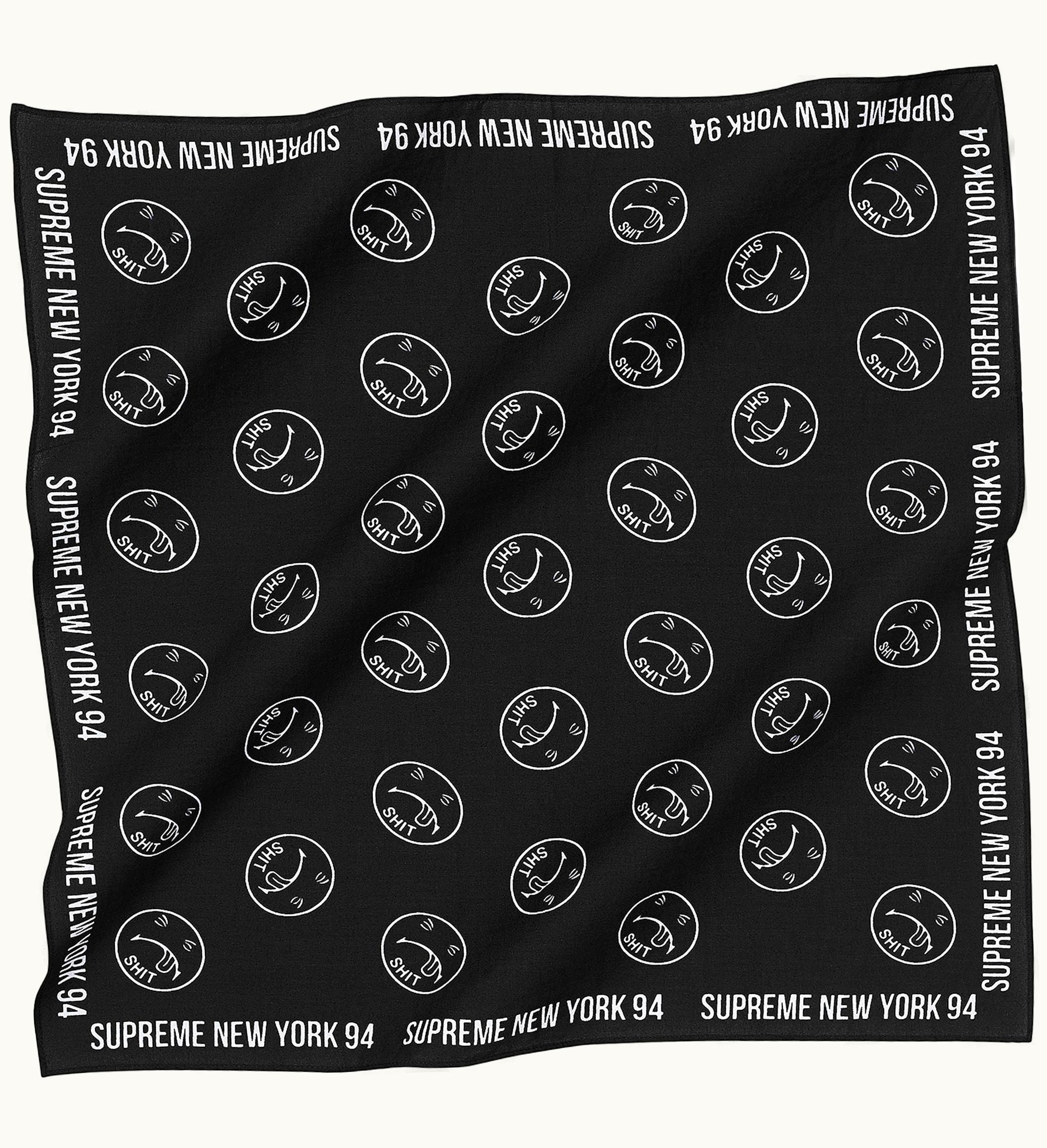Supreme Supreme Shit Bandana Black