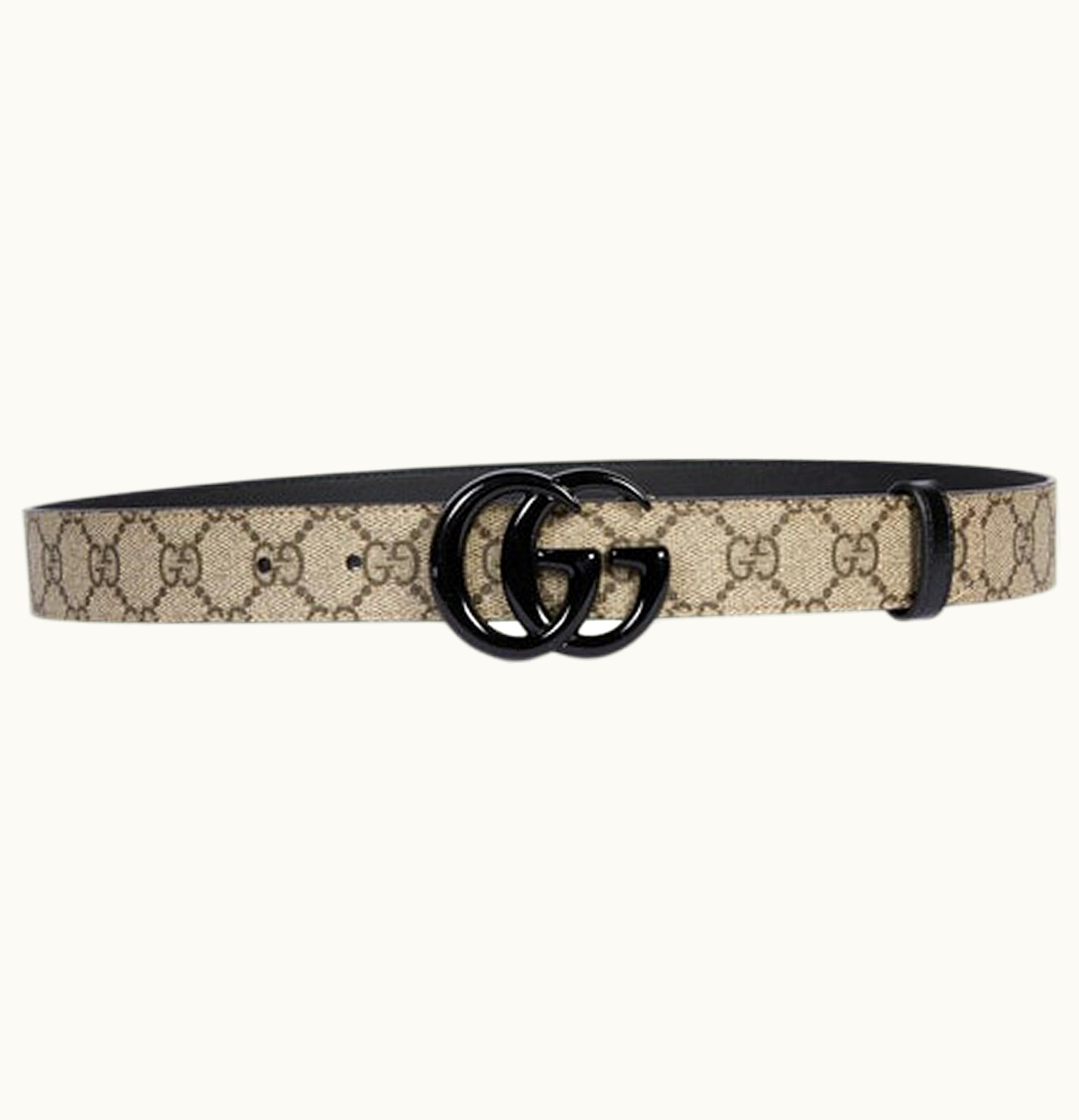 Gucci Gucci GG Marmont Thin Belt GG Supreme Beige Ebony