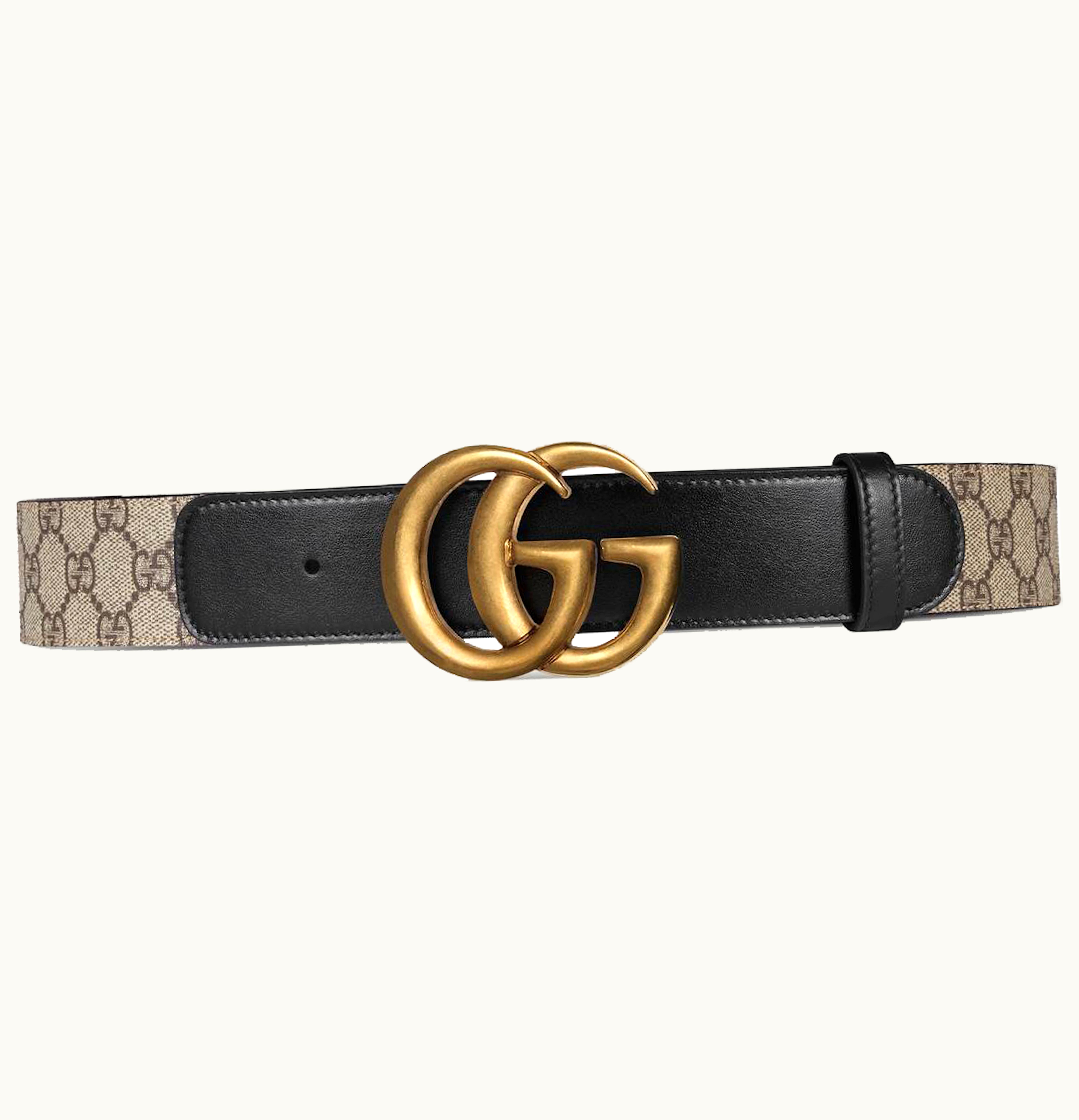 Gucci Gucci GG Belt Double G Buckle 15 Width Black