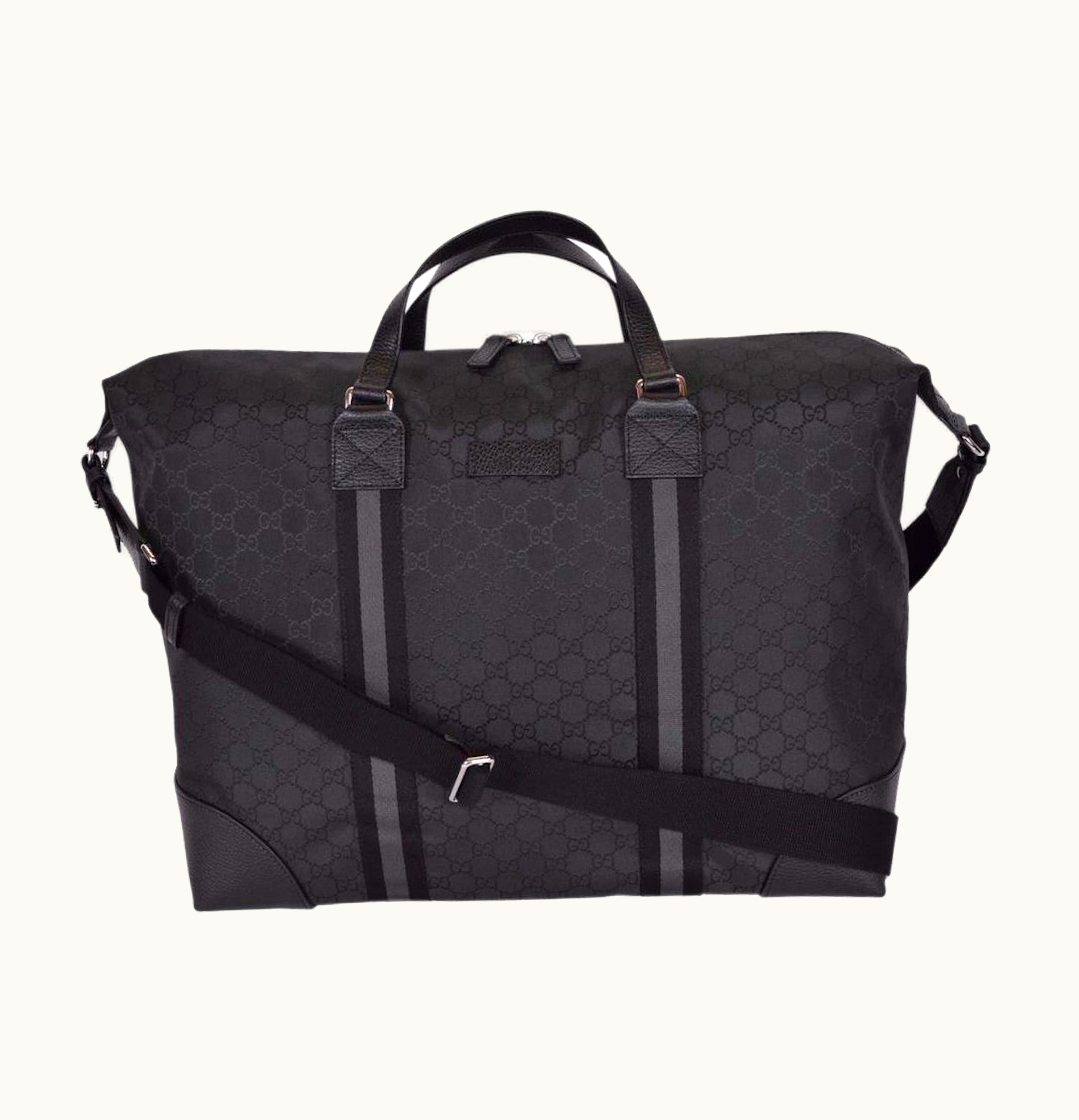 Gucci Gucci GG Guccissima Duffle Bag Large Black