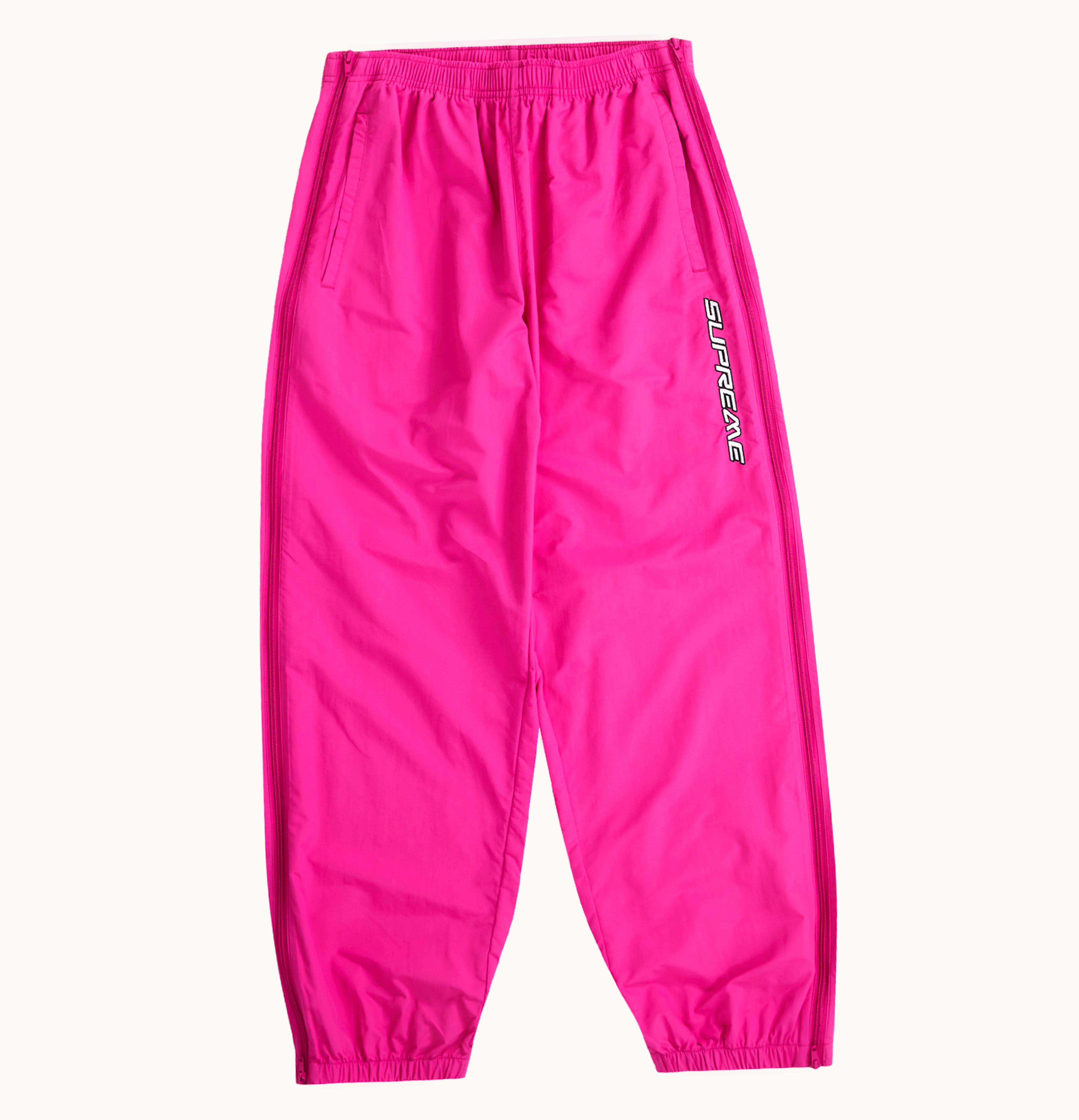 Supreme Supreme Full Zip Baggy Warm Up Pant Fuchsia