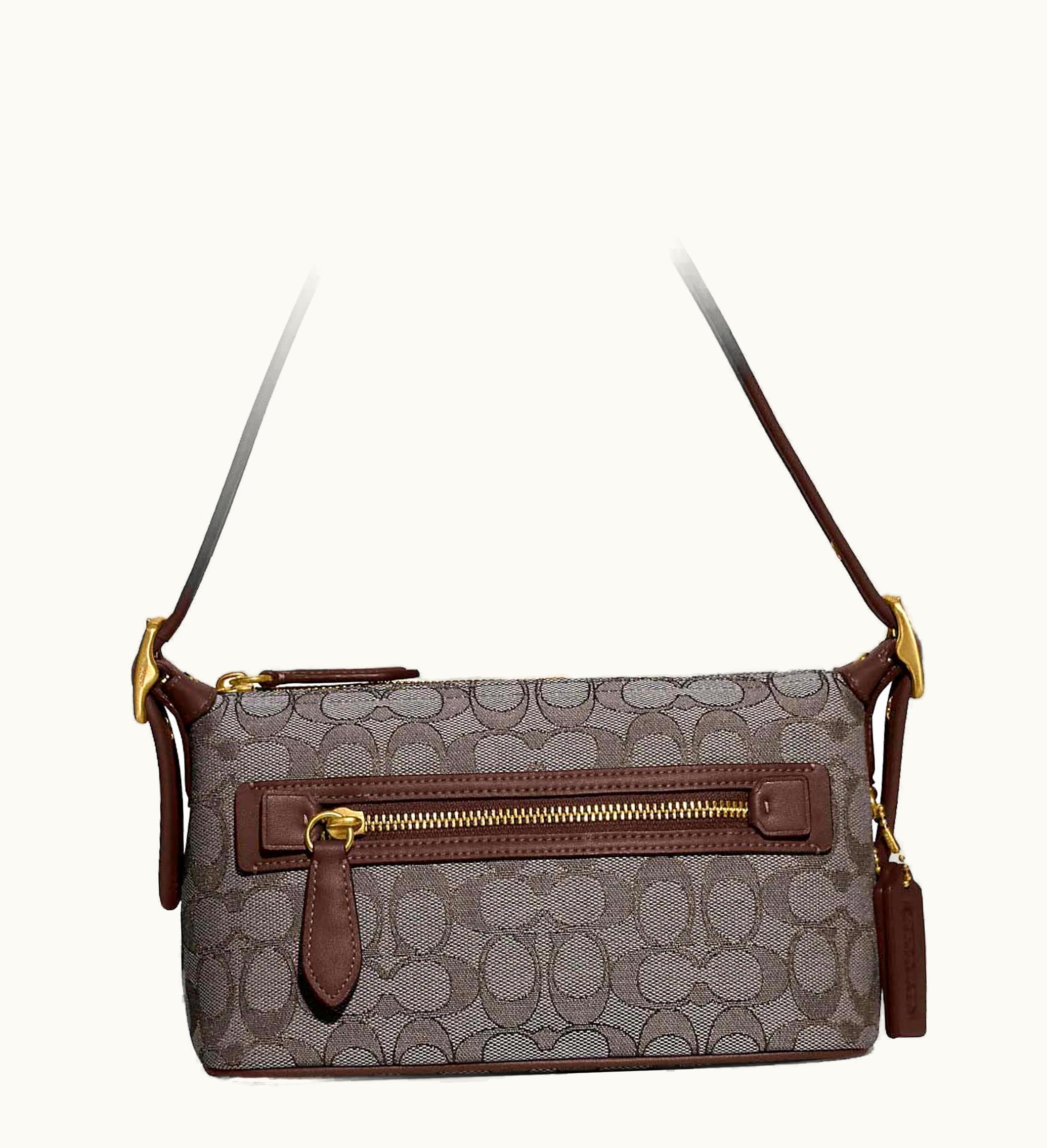 Coach Coach Demi Bag In Signature Jacquard Brass Oak Maple