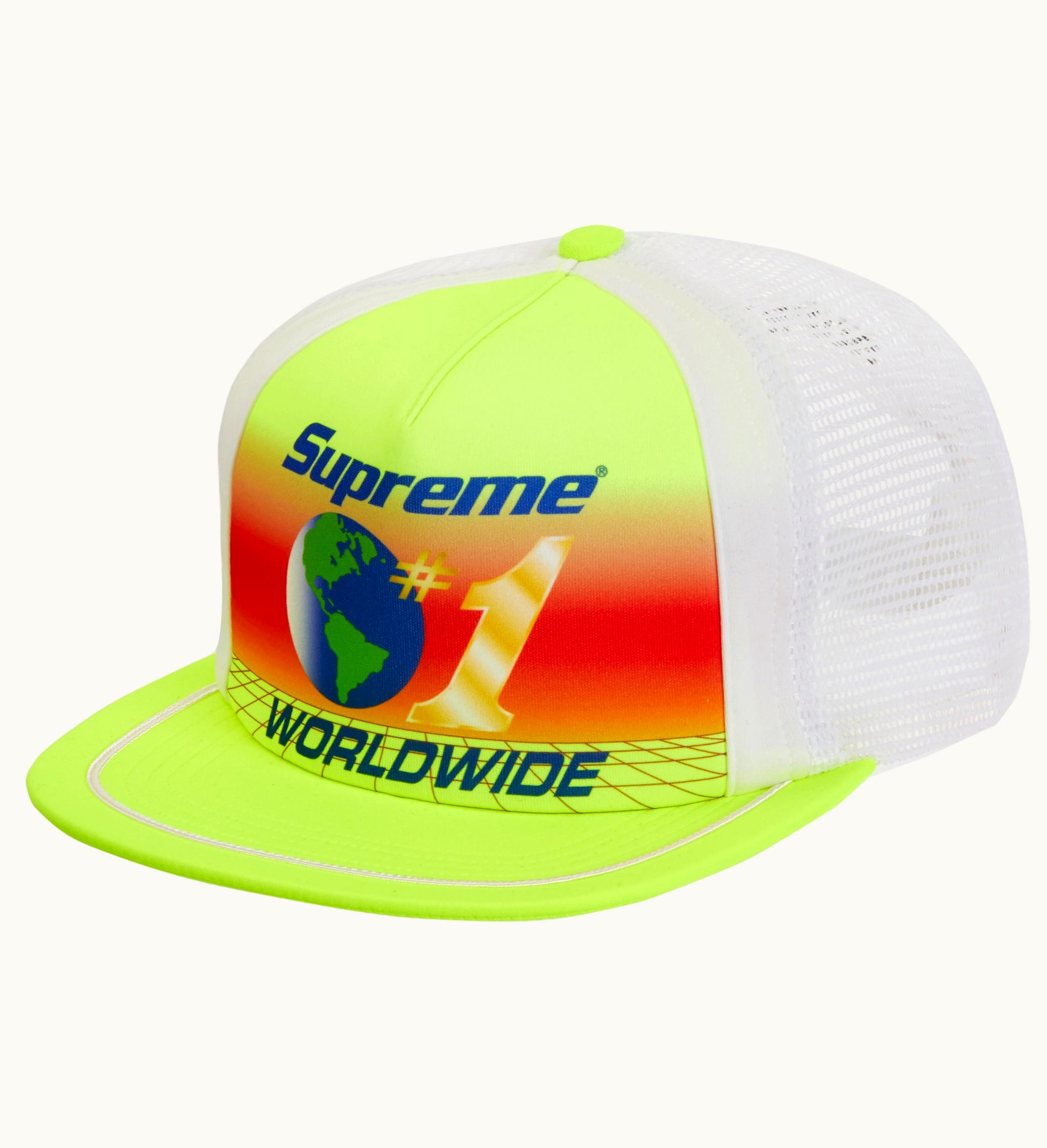 Supreme Supreme Worldwide Mesh Back 5 Panel Acid Yellow