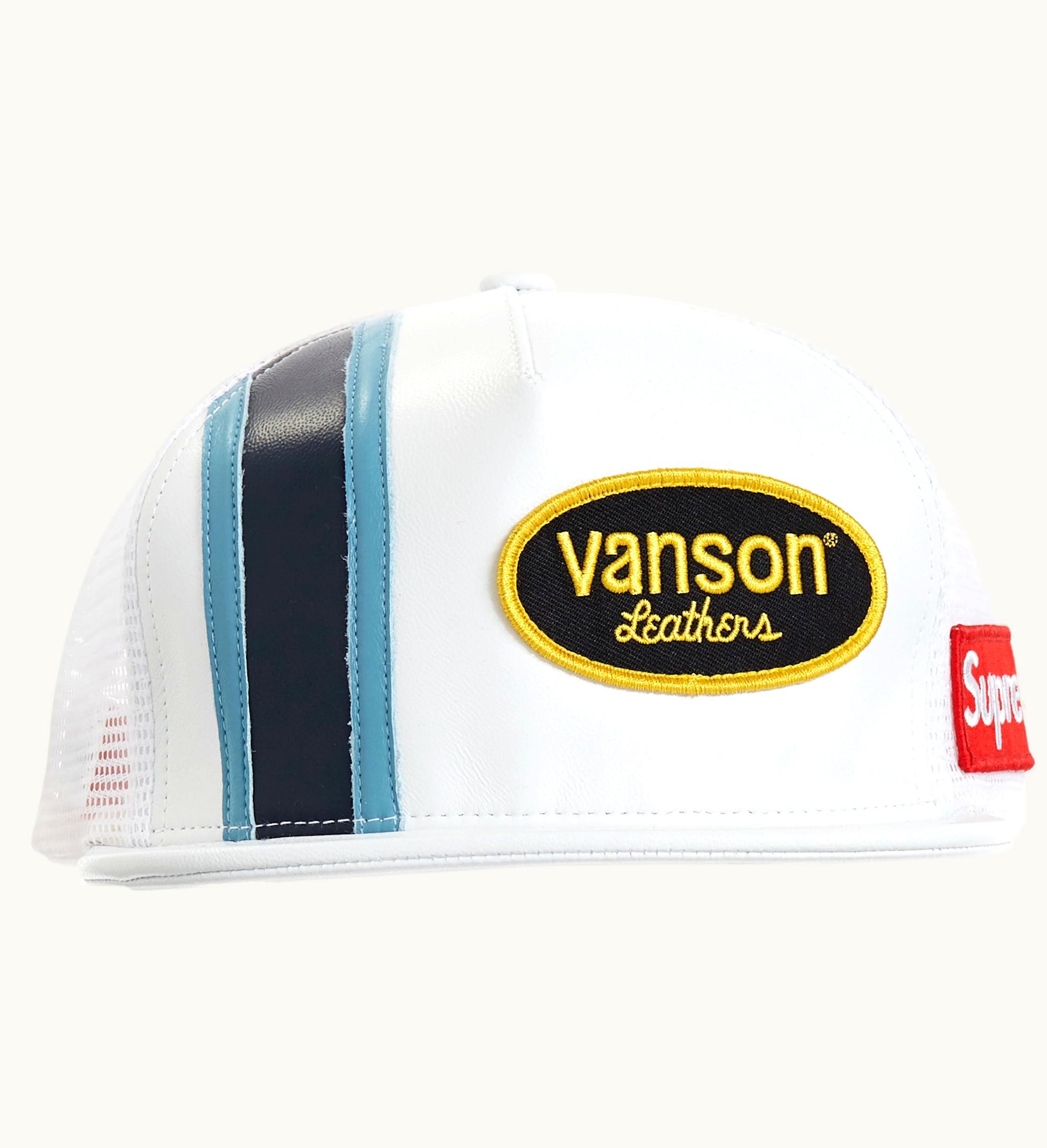 Supreme Supreme Vanson Leathers Mesh Back 5 Panel White