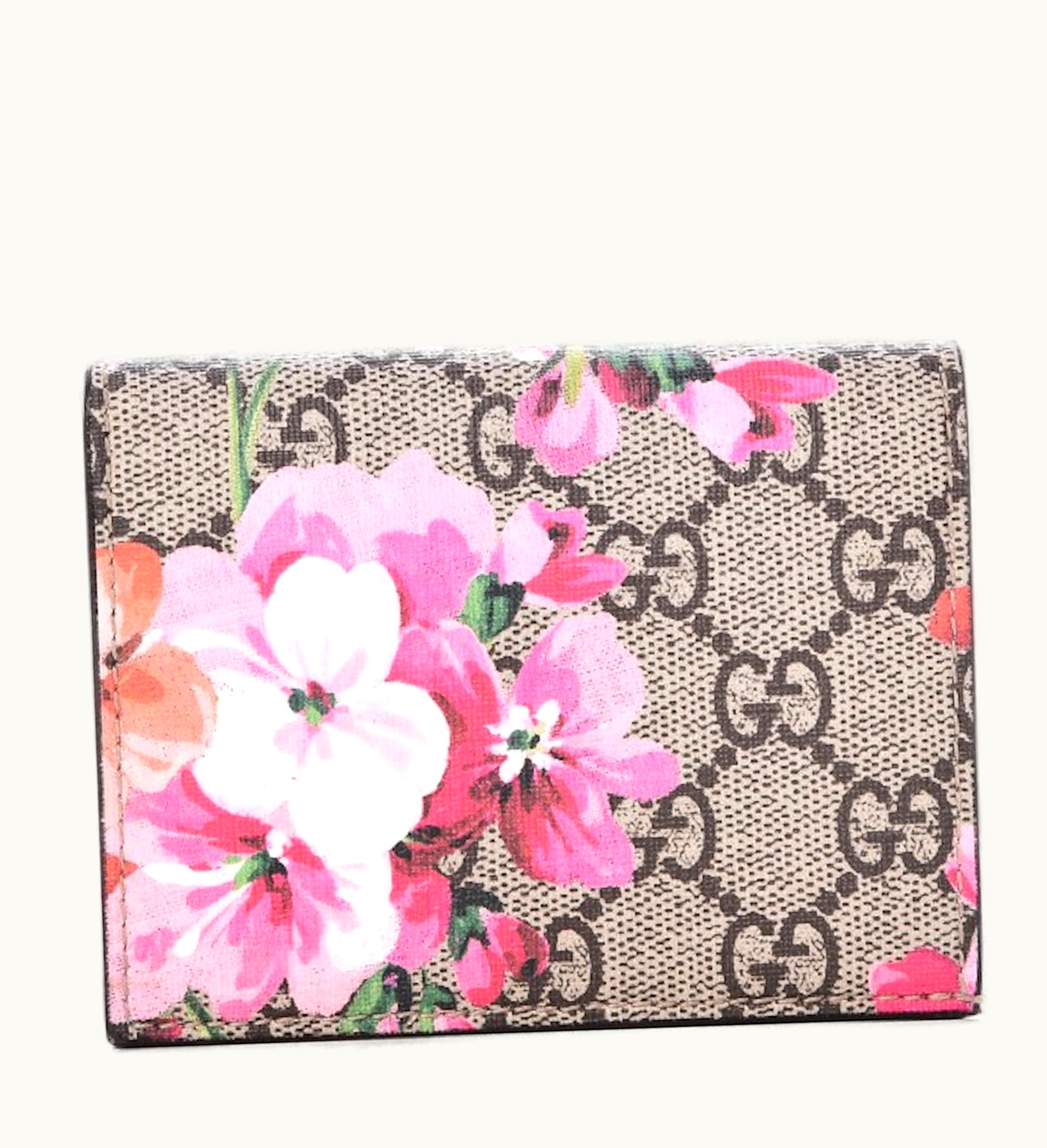 Gucci Gucci Wallet GG Supreme Blooms Pink