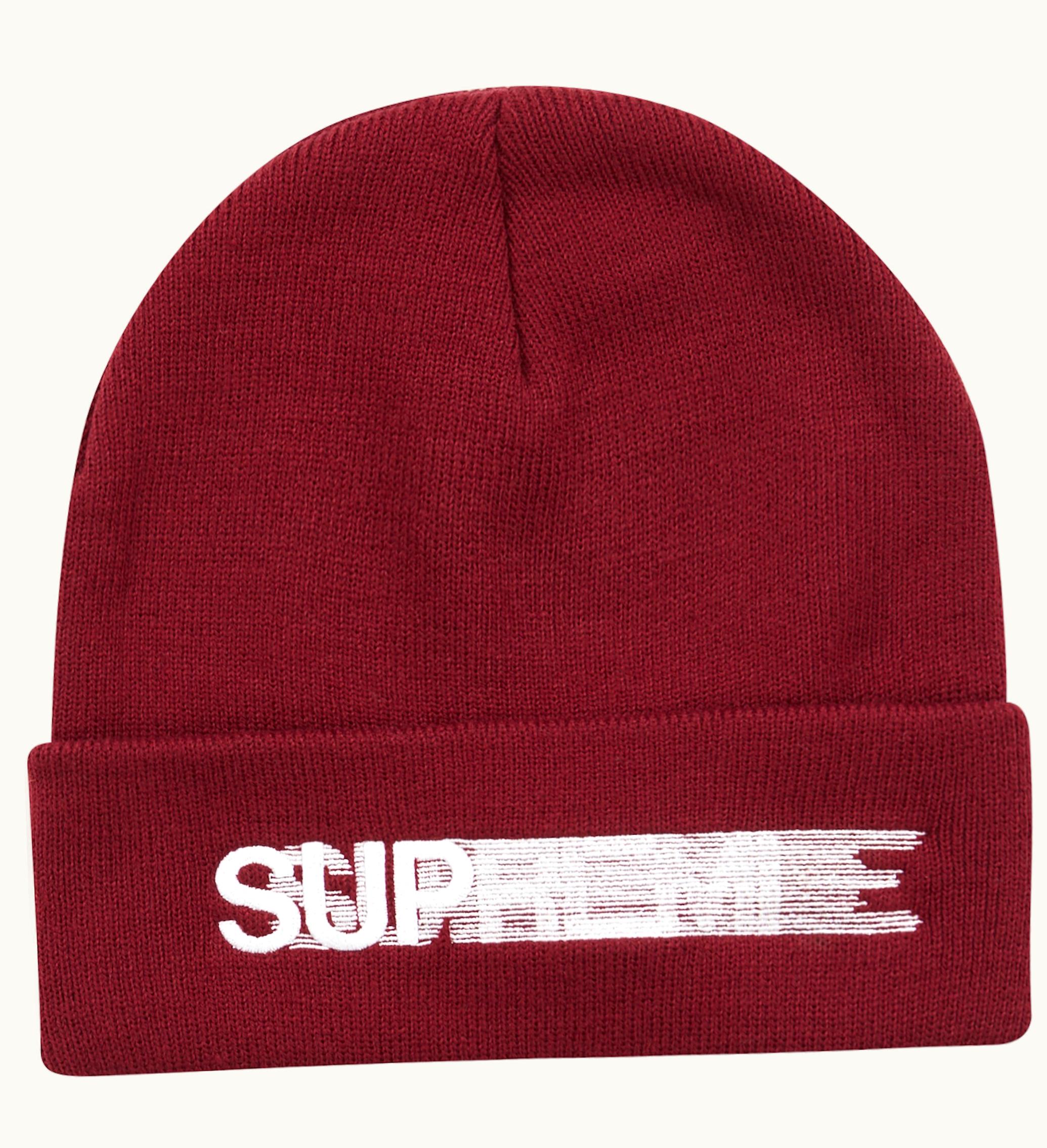 Supreme Supreme Motion Logo Beanie SS23 Burgundy