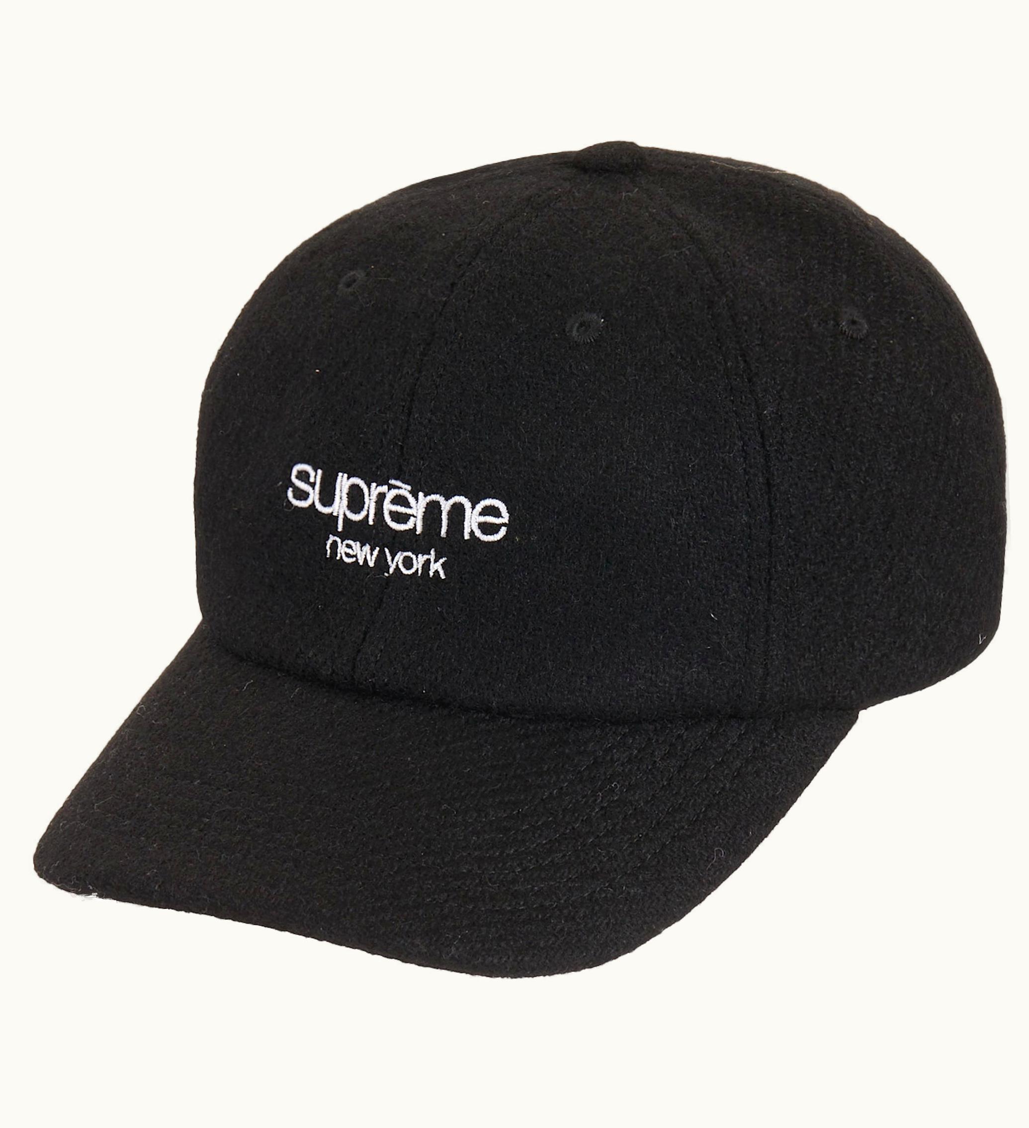Supreme Supreme Harris Tweed Classic Logo 6 Panel Black