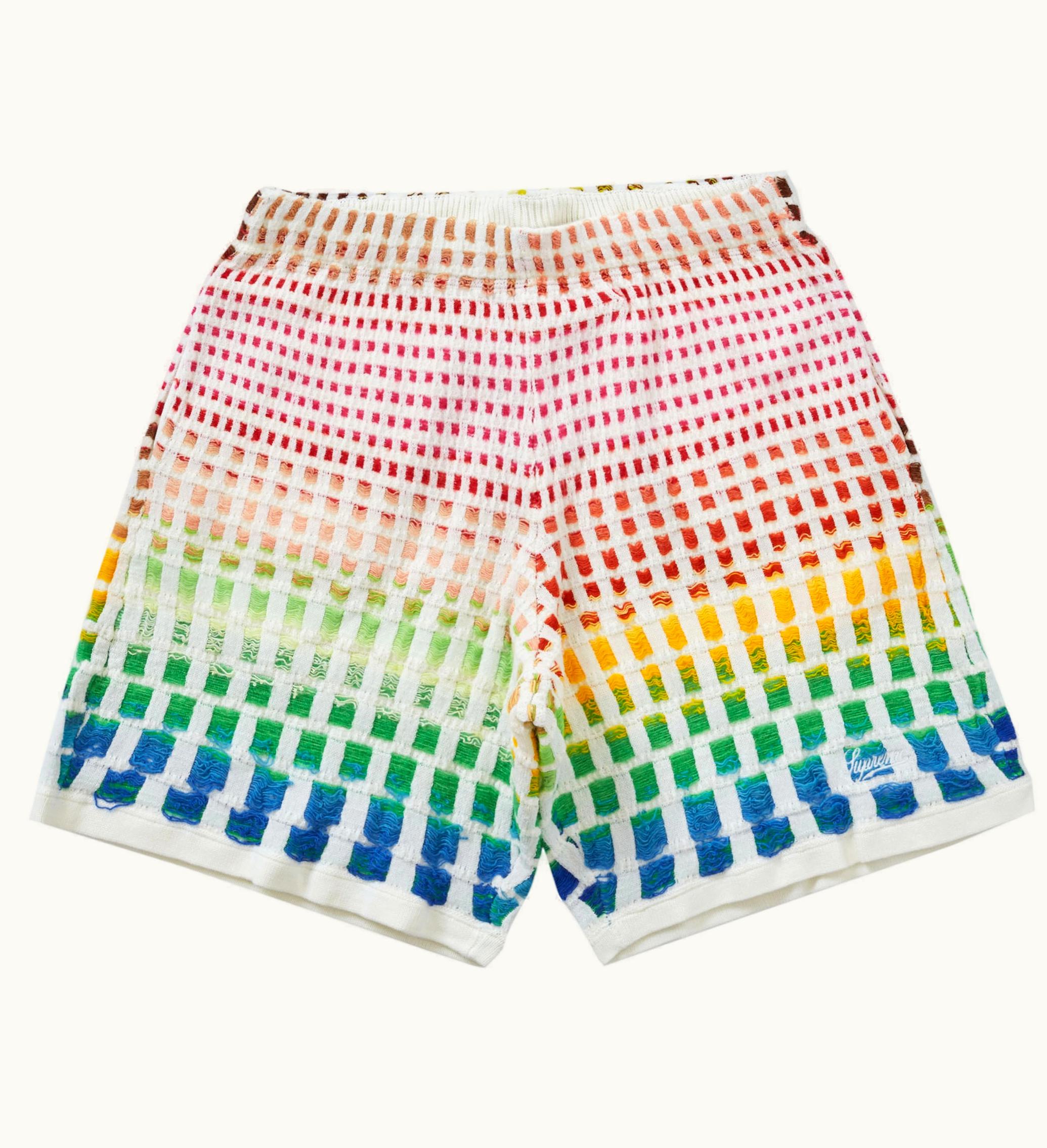 Supreme Supreme Gradient Grid Knit Short Natural