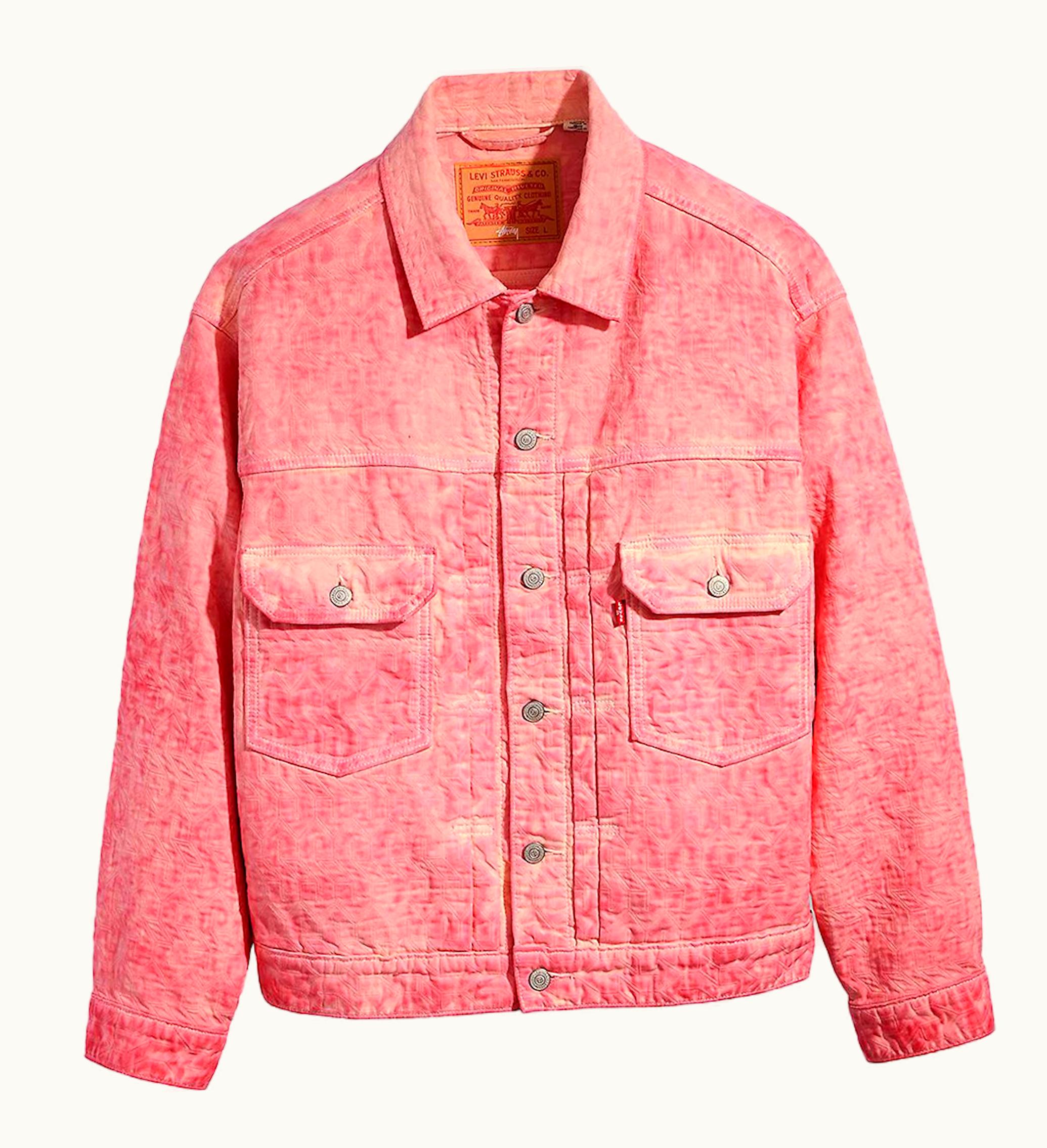 Stussy Stussy X Levis Dyed Jacquard Jacket Pink