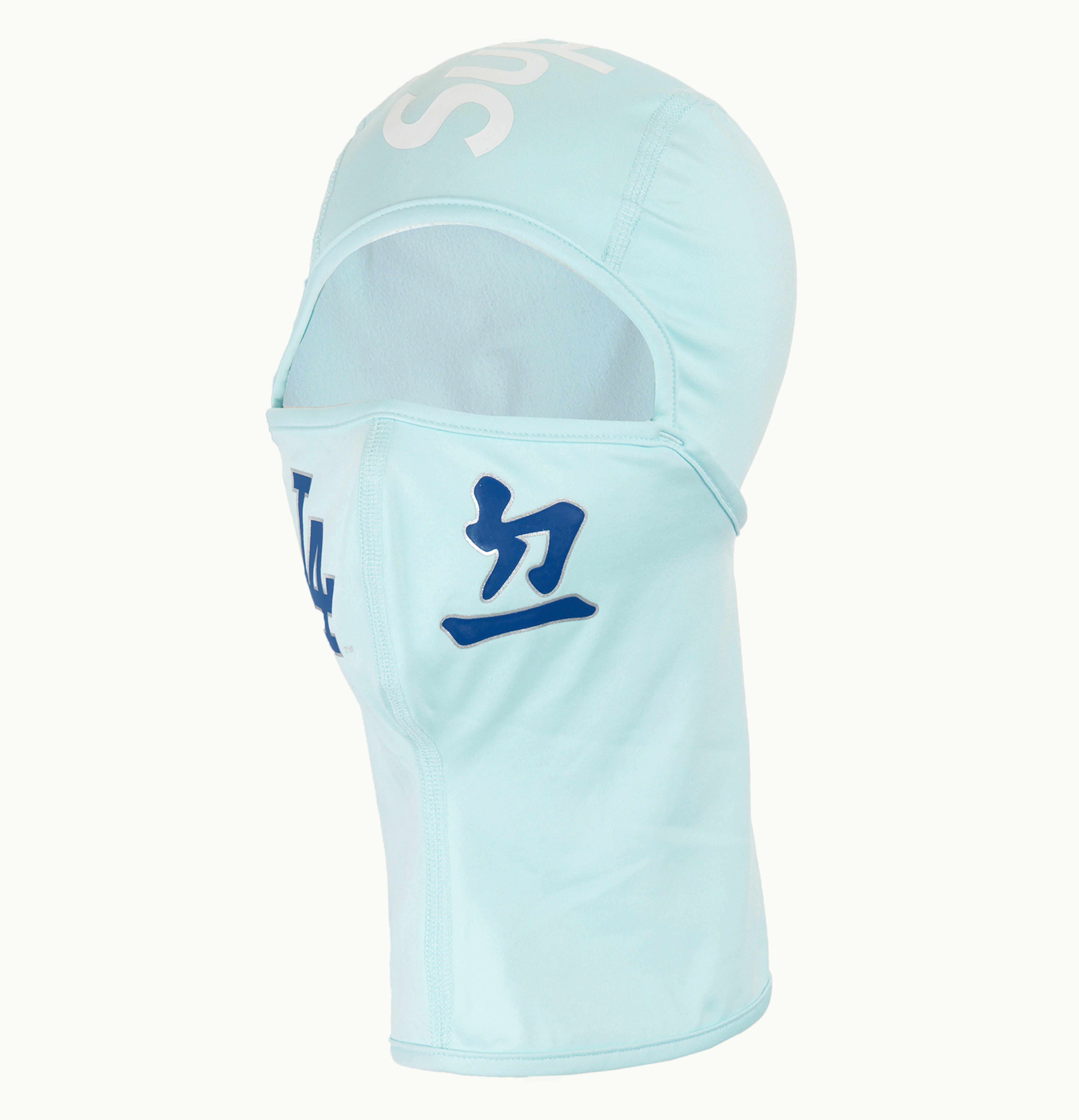 Supreme Supreme MLB Kanji Teams Los Angeles Dodgers Lightweight Balaclava Pale Blue