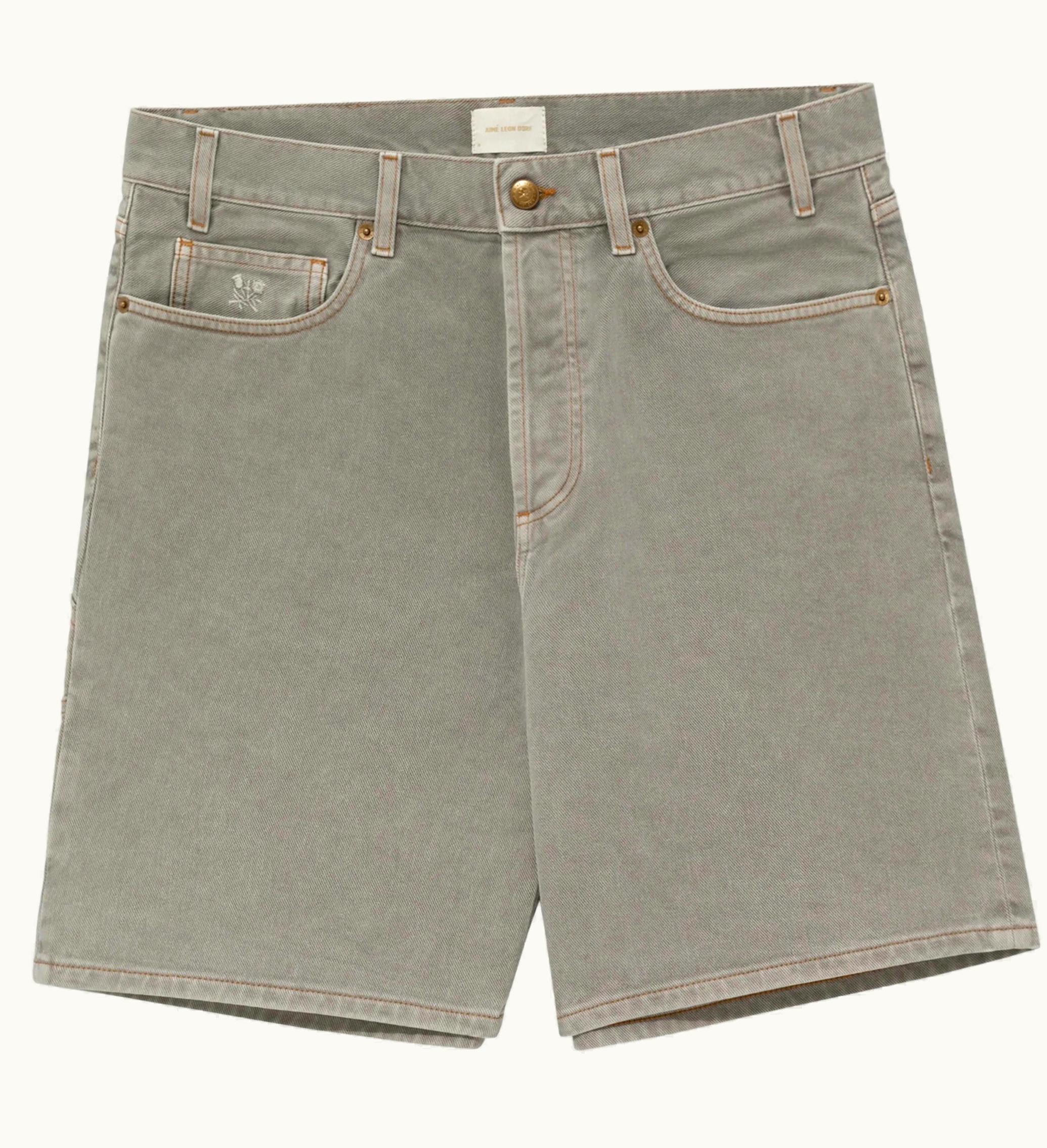 Aime Leon Dore Aime Leon Dore Garment Dyed Denim Short Grey