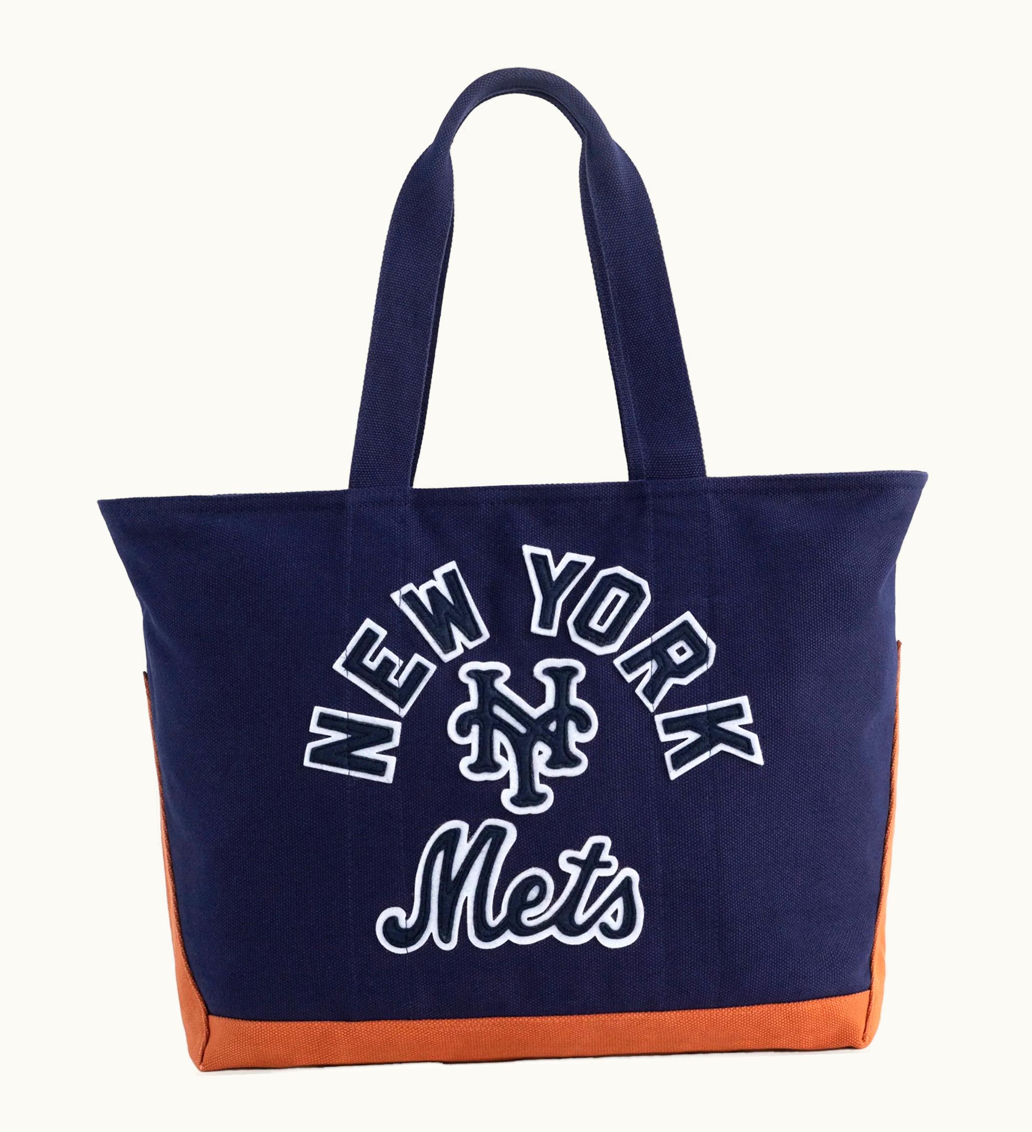 Aime Leon Dore Aime Leon Dore X New York Mets Canvas Tote Bag Navy Orange