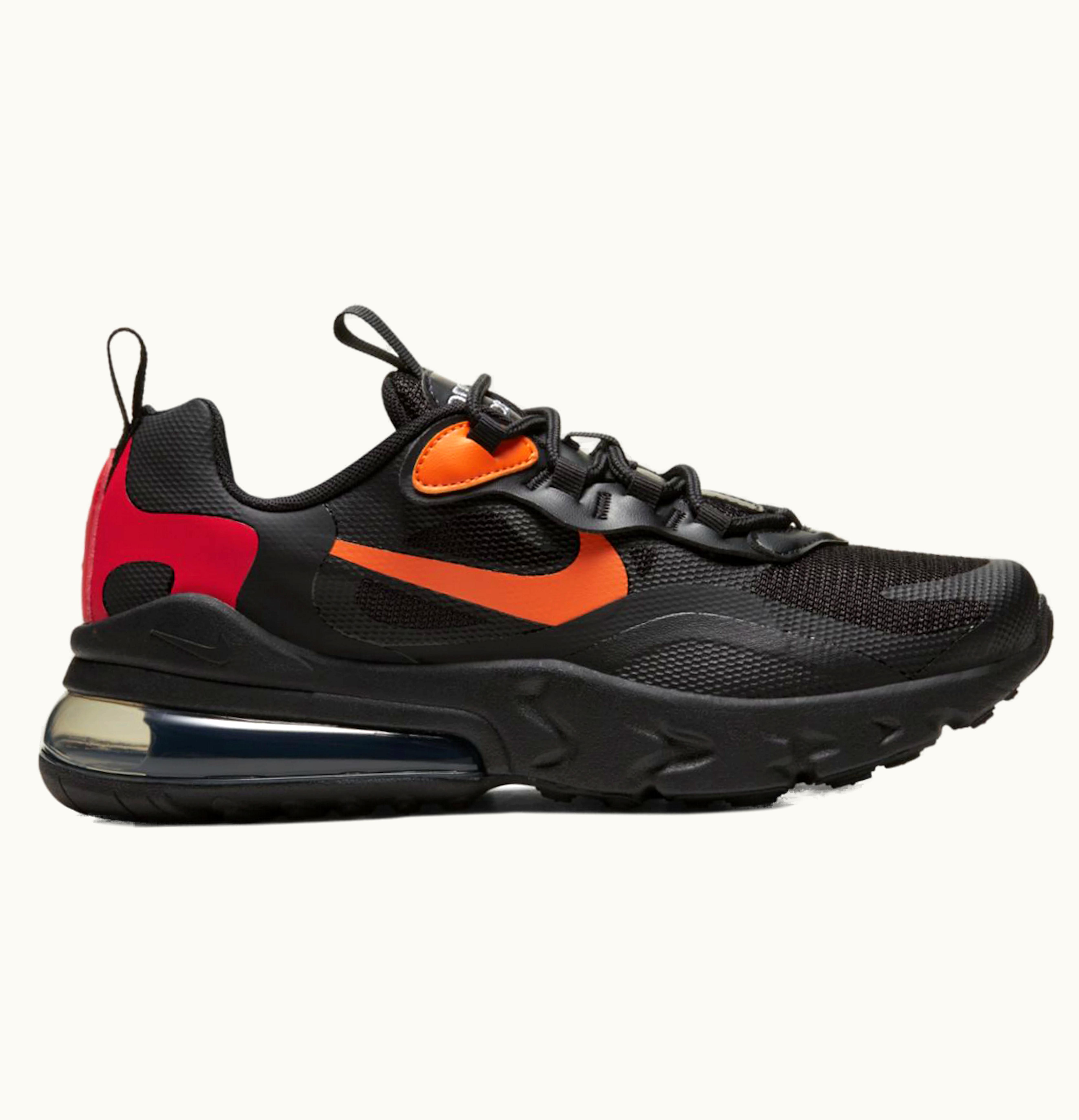 Nike Nike Air Max 270 React Black Magma Orange GS