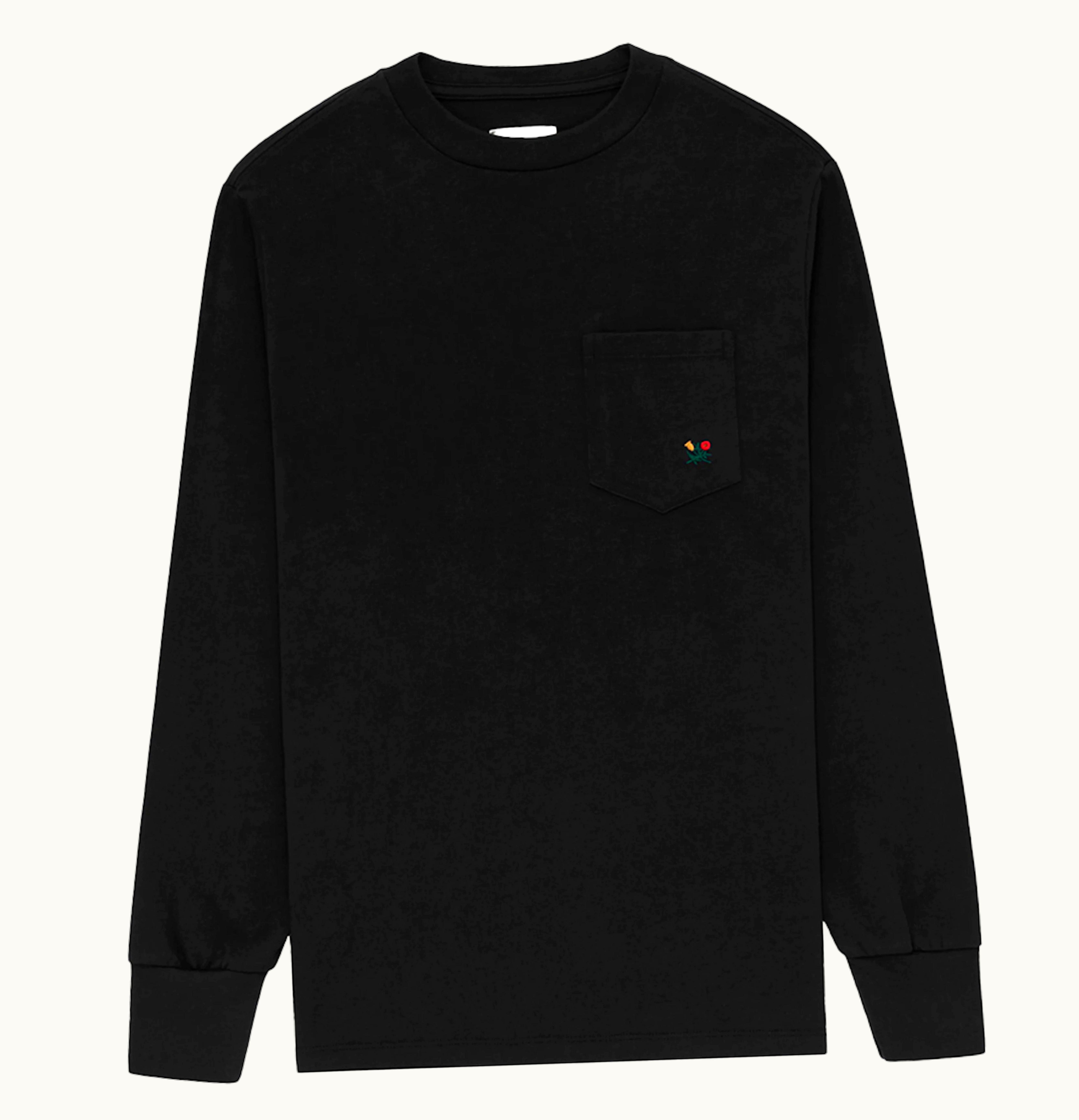 Aime Leon Dore Aime Leon Dore Long Sleeve Crest Pocket Tee Black