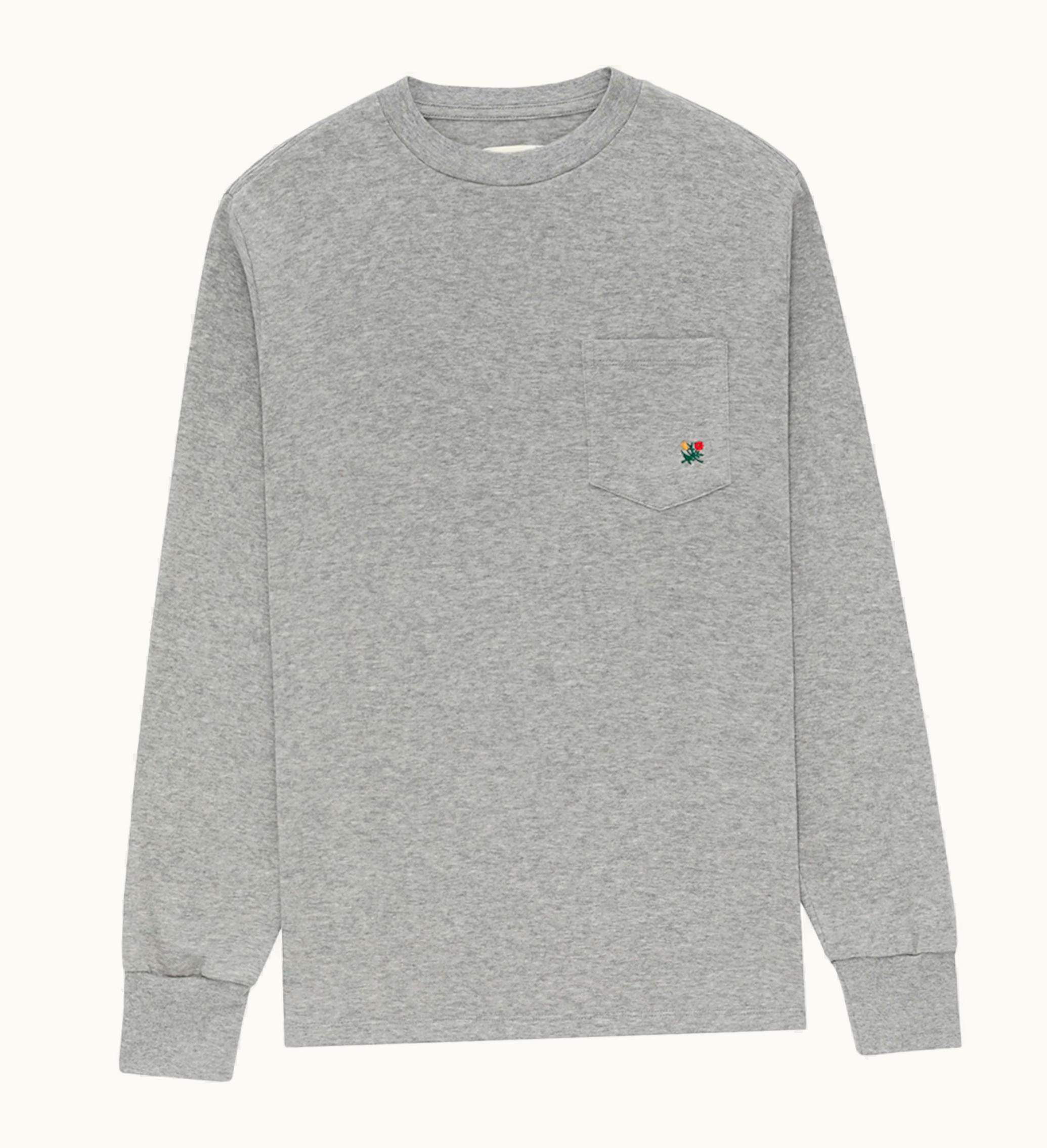 Aime Leon Dore Aime Leon Dore Long Sleeve Crest Pocket Tee Grey