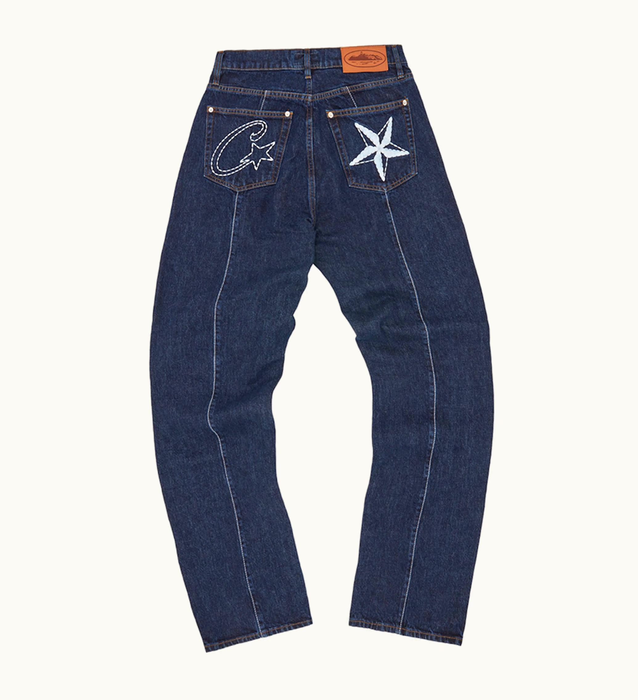 Corteiz Corteiz C Star Stitch Down Jeans Dark Wash