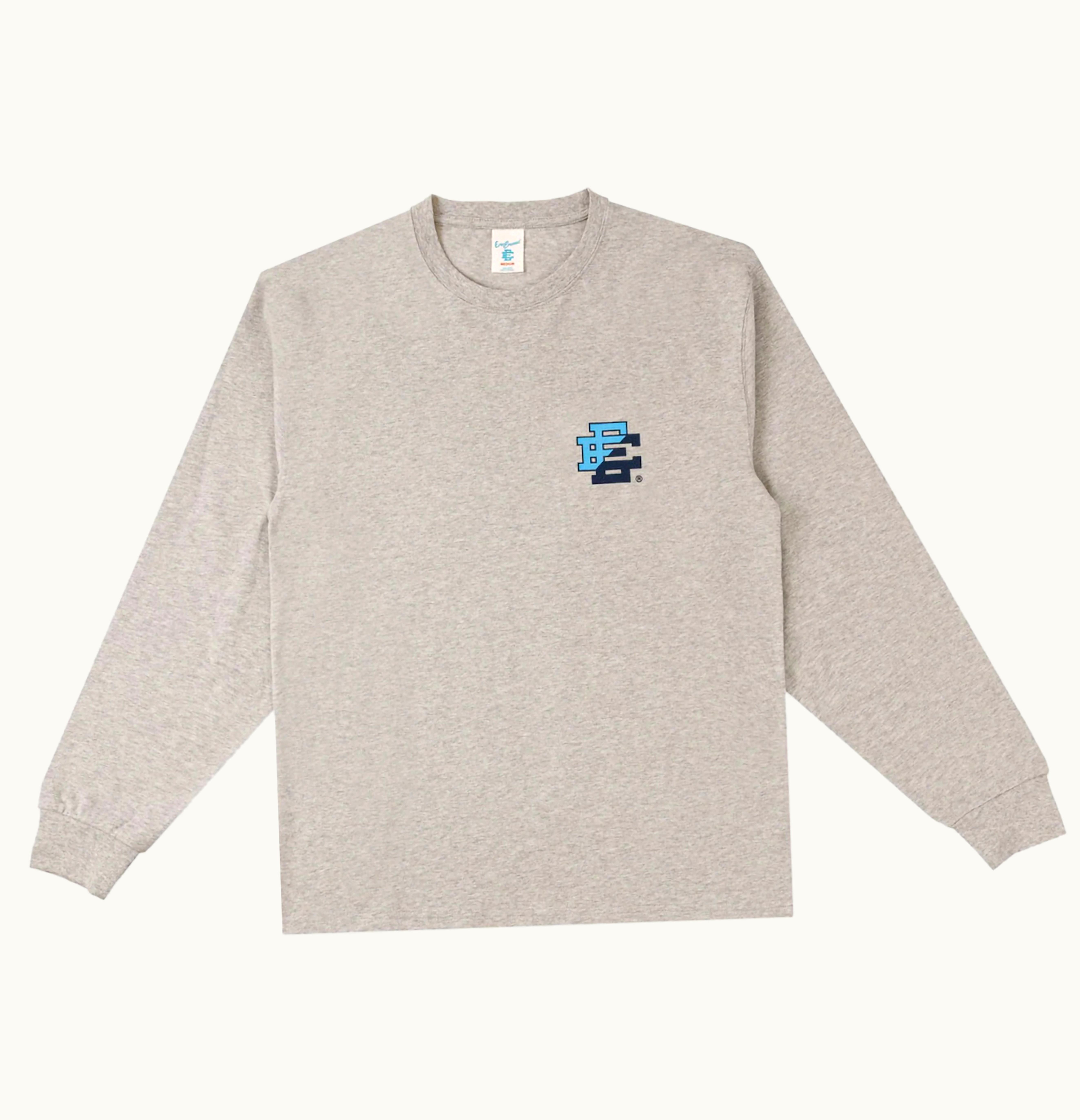 Eric Emanuel Eric Emanuel EE Long Sleeve T Shirt Gray Baby Blue Navy