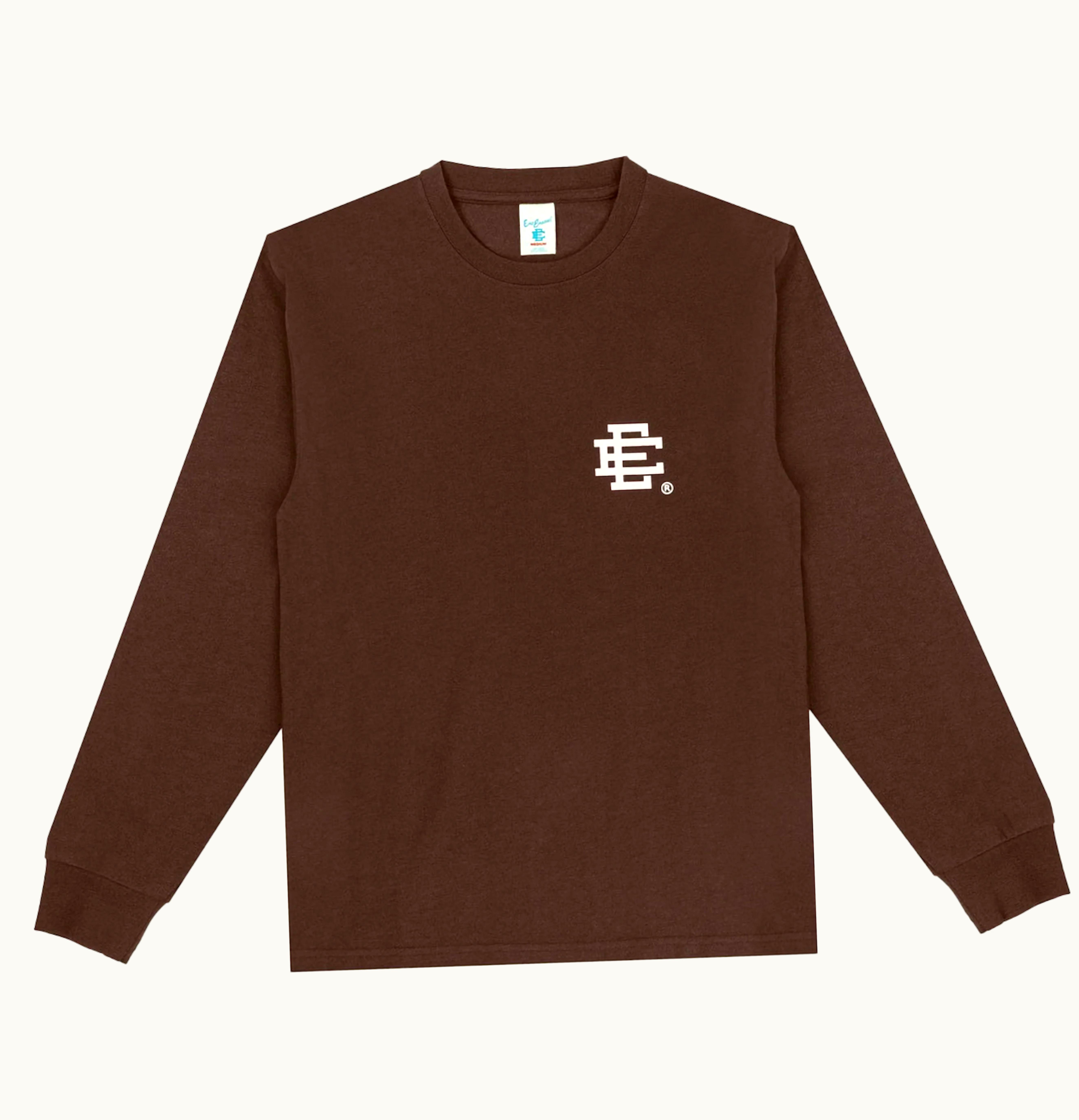 Eric Emanuel Eric Emanuel EE Long Sleeve T Shirt Brown White