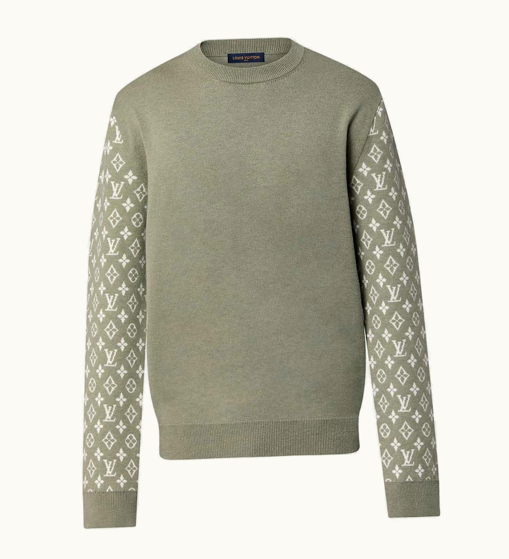 Louis Vuitton Louis Vuitton Long Sleeved Cashmere Mix Signature Crewneck Grey