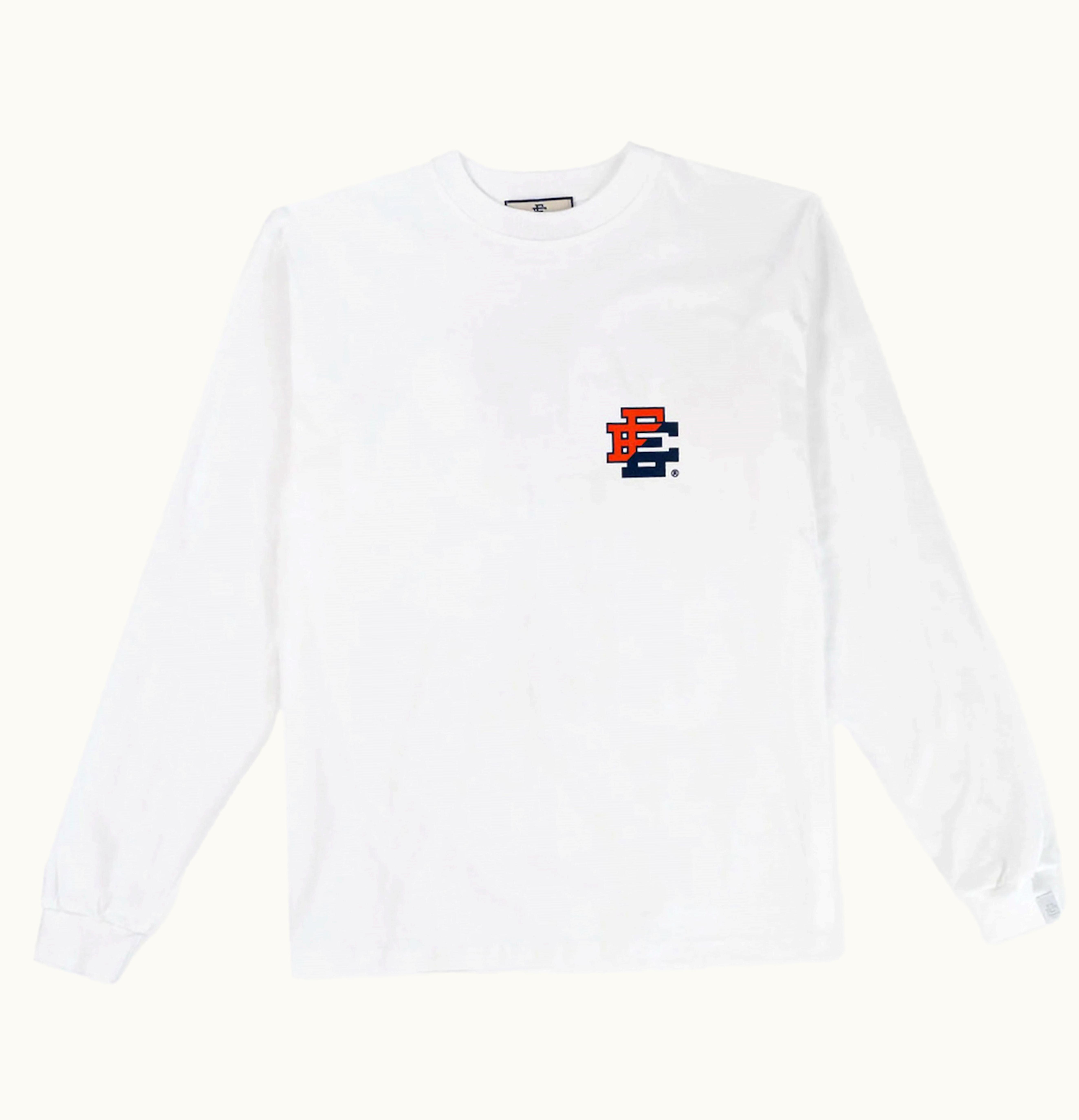 Eric Emanuel Eric Emanuel EE Long Sleeve T Shirt White Orange Navy