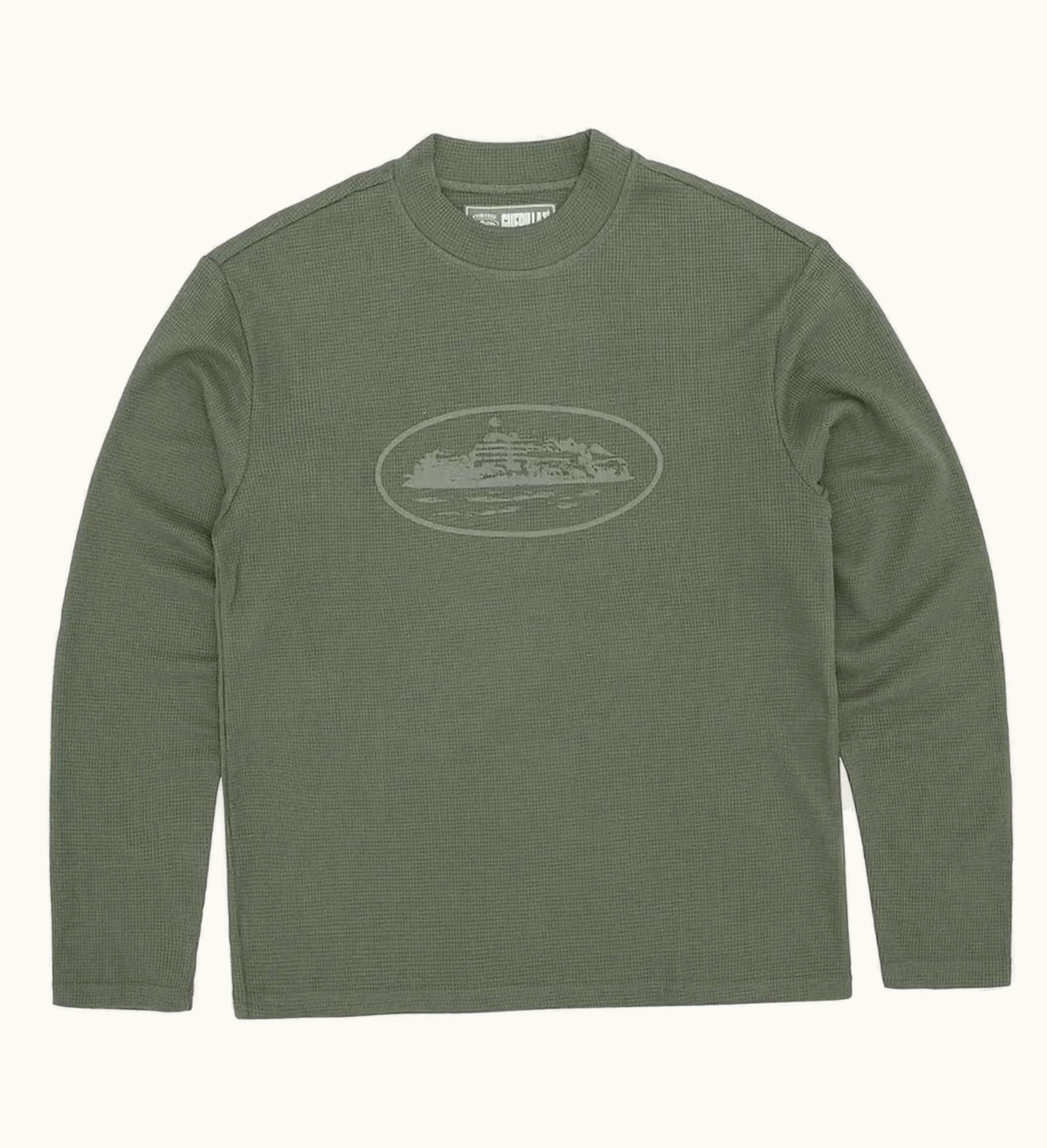 Corteiz Alcatraz Waffle Longsleeve Tonal Khaki
