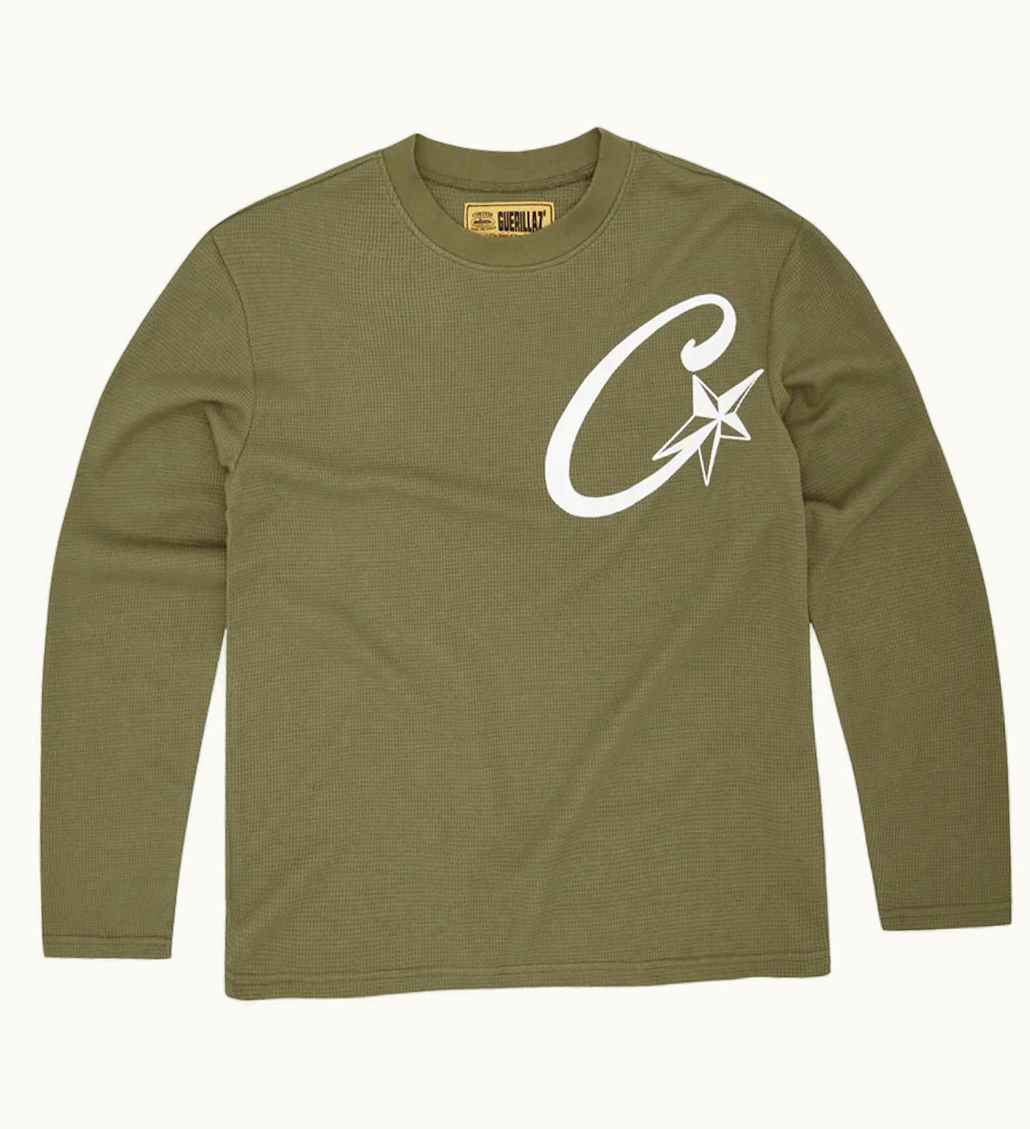 Corteiz C Starz Waffle Longsleeve Khaki